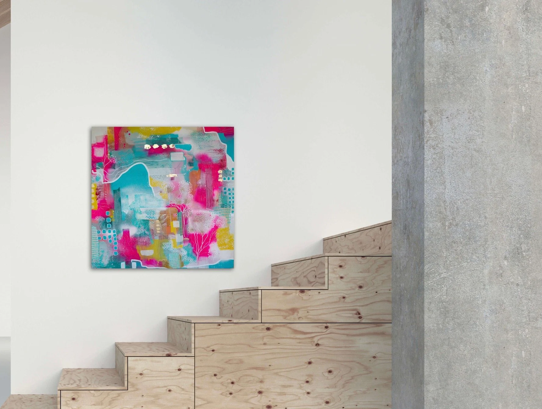 Large acrylic abstract painting for sale UK Brighton