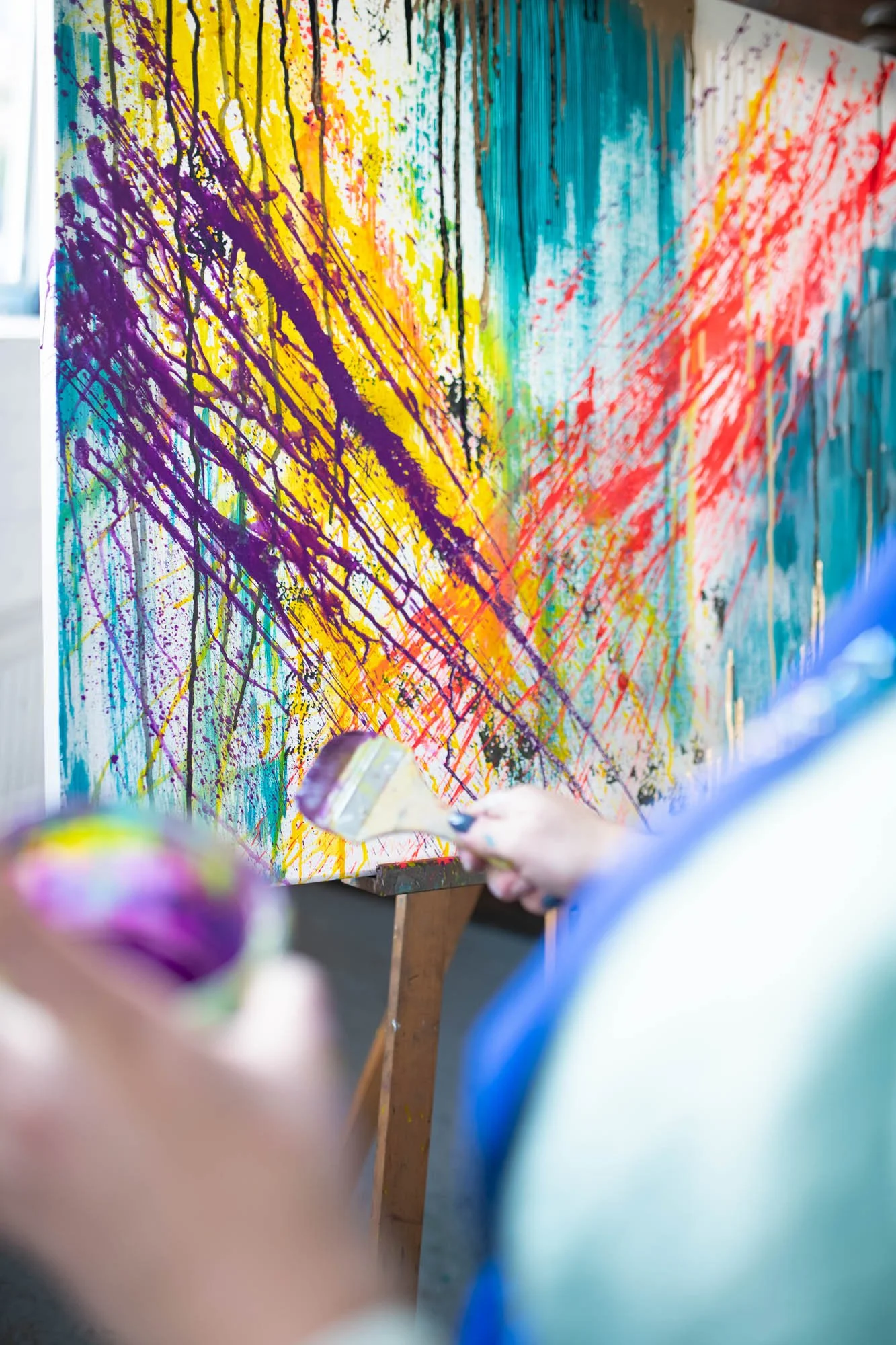 Learn Intuitive Acrylic Abstract Painting Lawrence Art Studio Brighton UK
