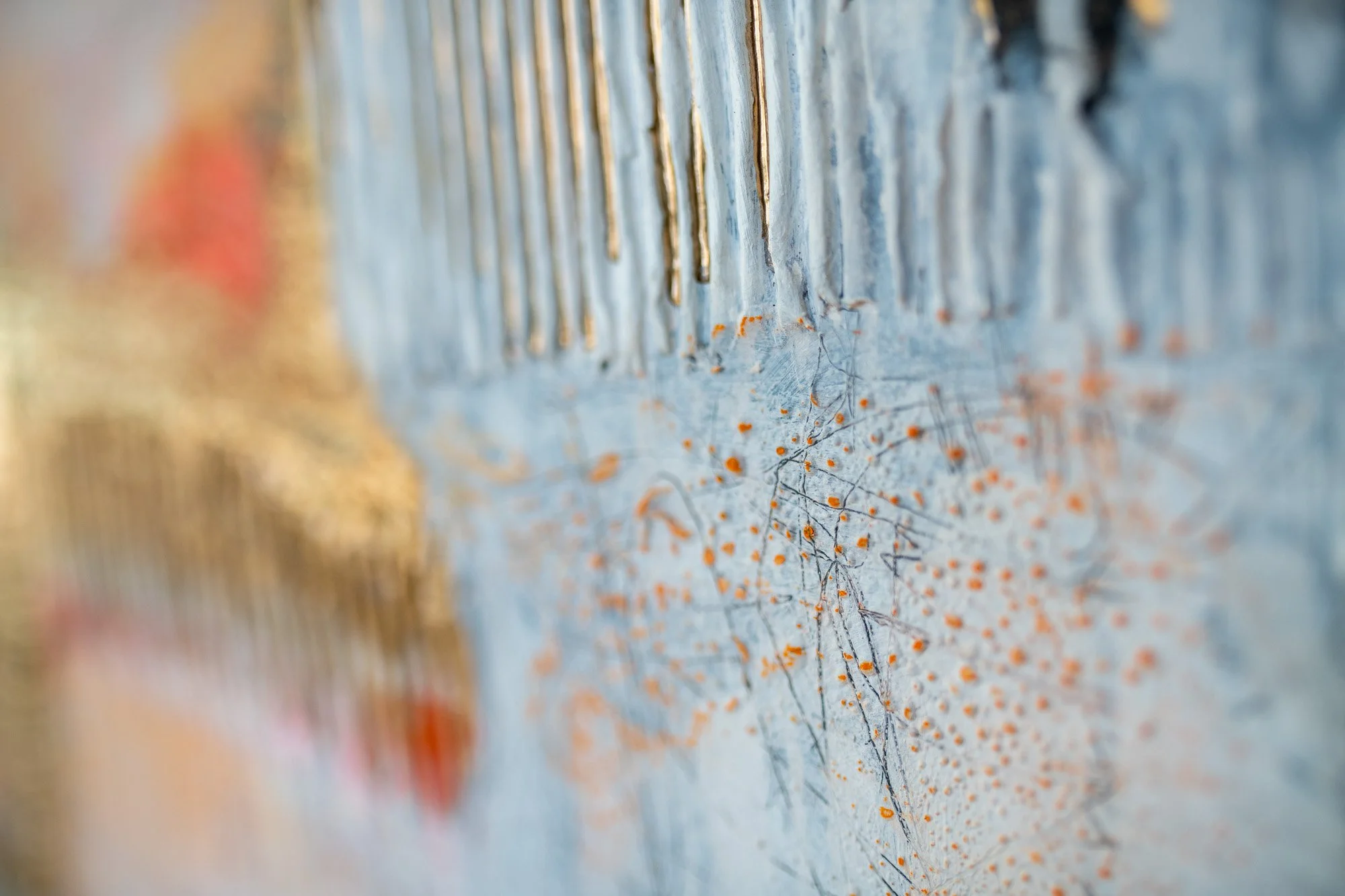 Mixed media abstract painting by Brighton UK artist
