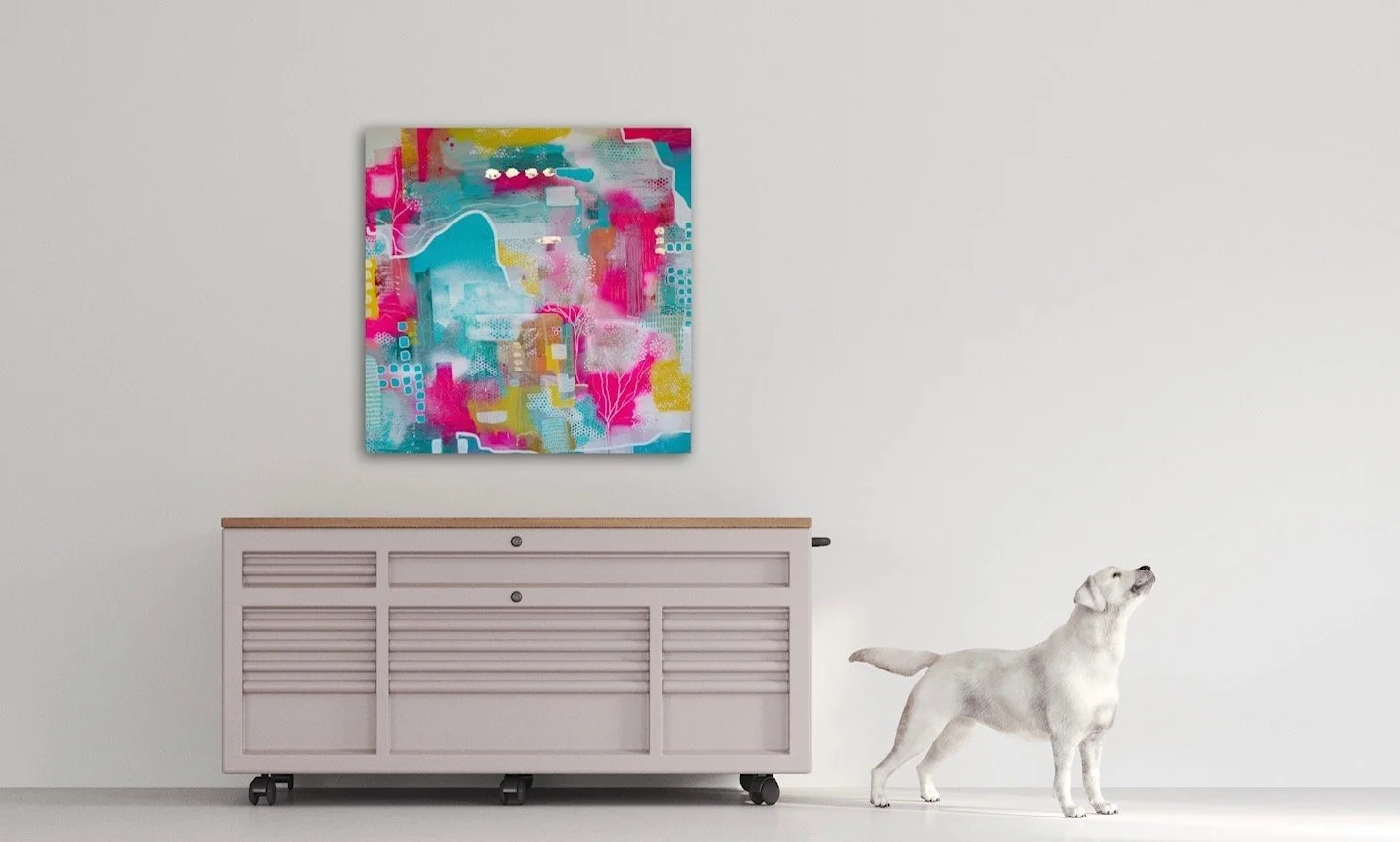 Modern Large Acrylic Abstract Artwork for sale UK