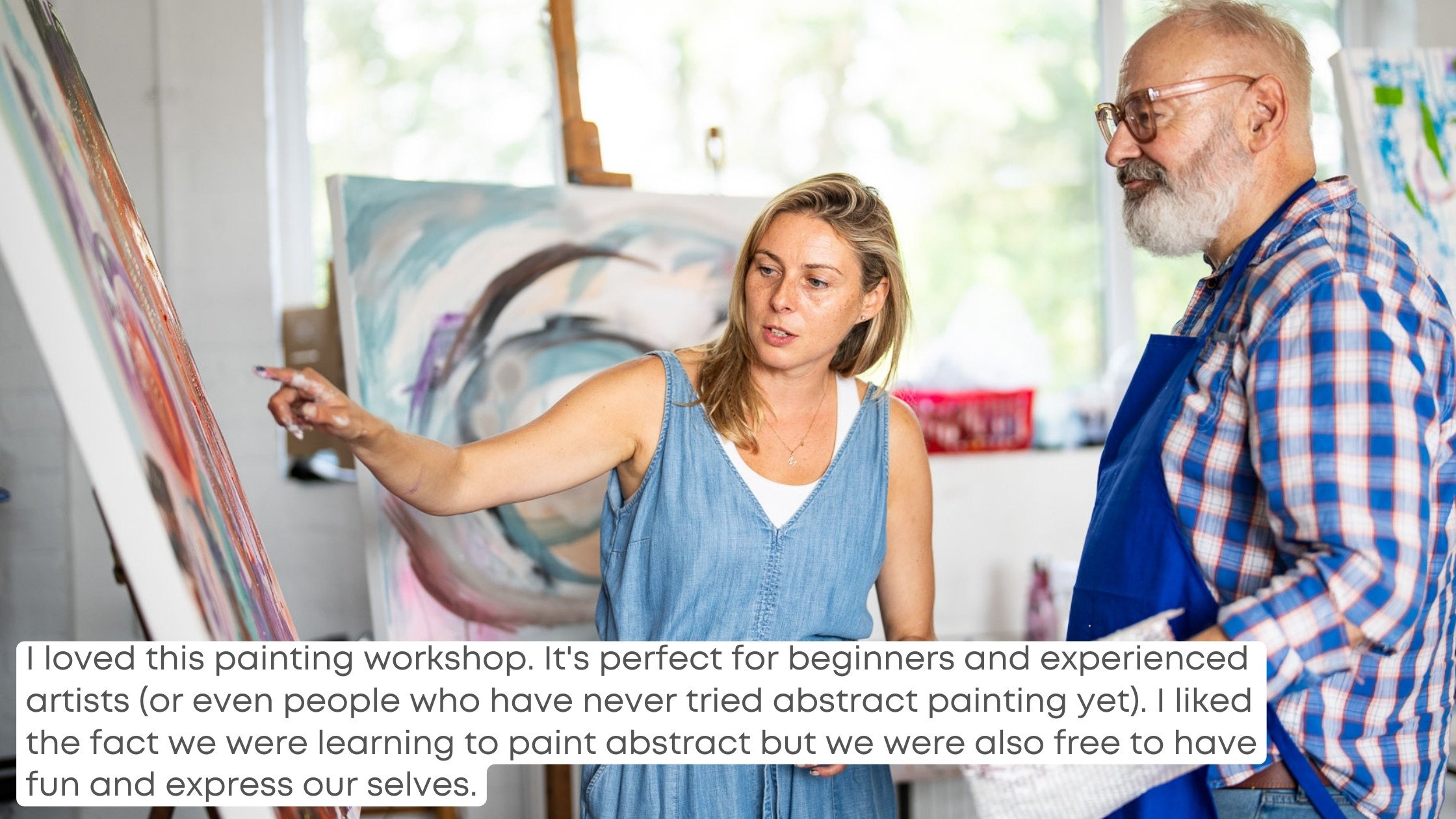 Brighton Sussex abstract painting course for adults