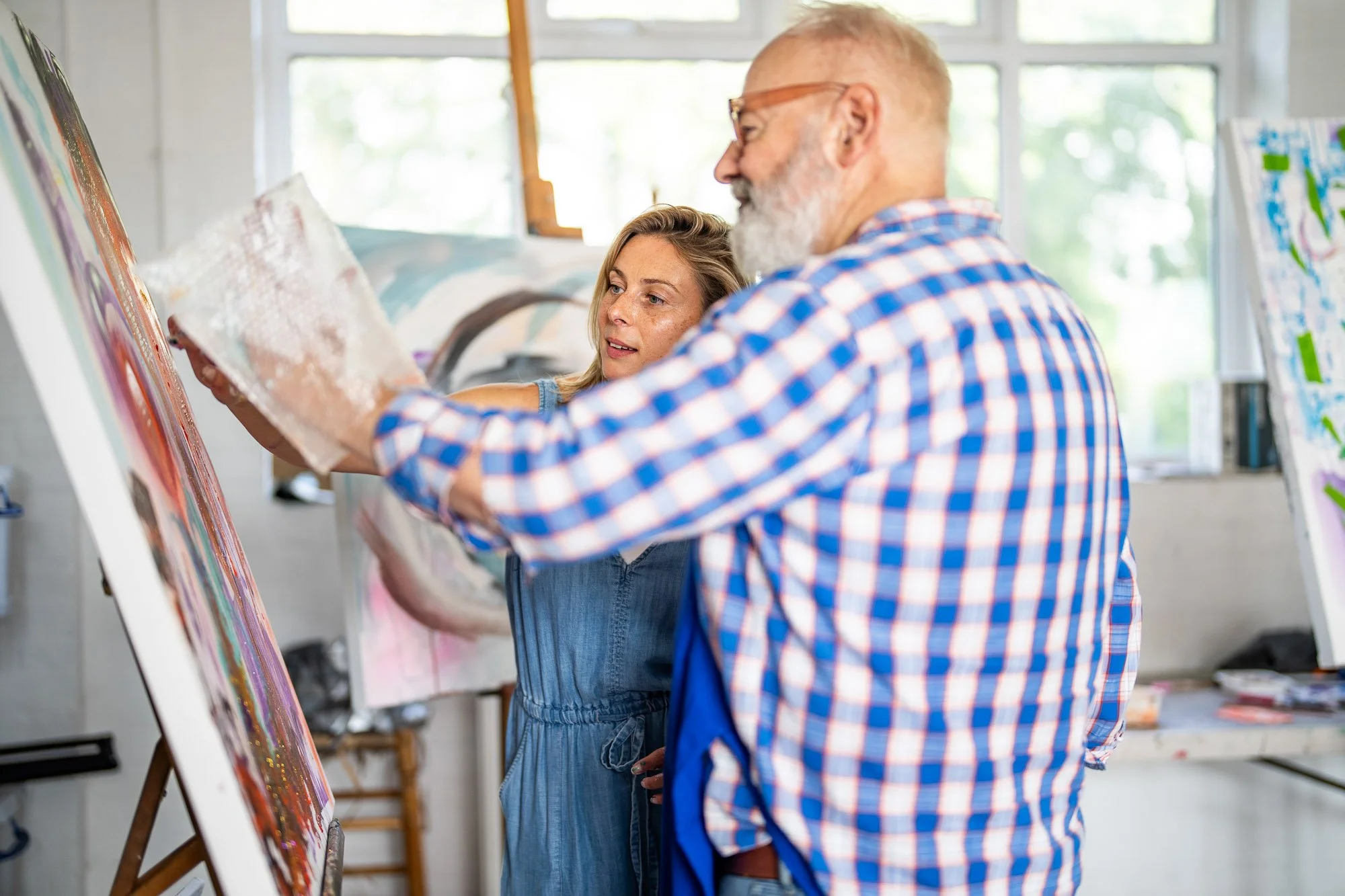 Beginners acrylic painting workshop Brighton Sussex UK