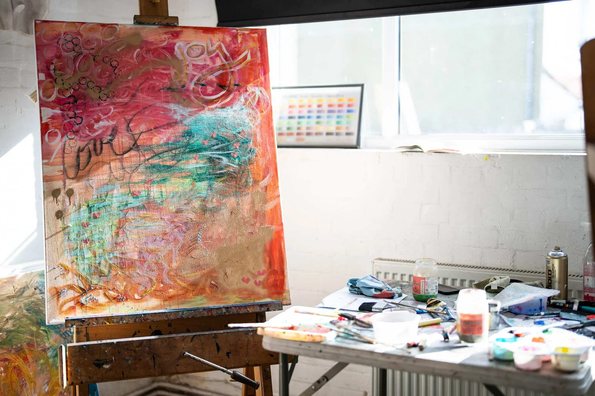 Intuitive abstract art painting weekend course Brighton Hove Sussex UK