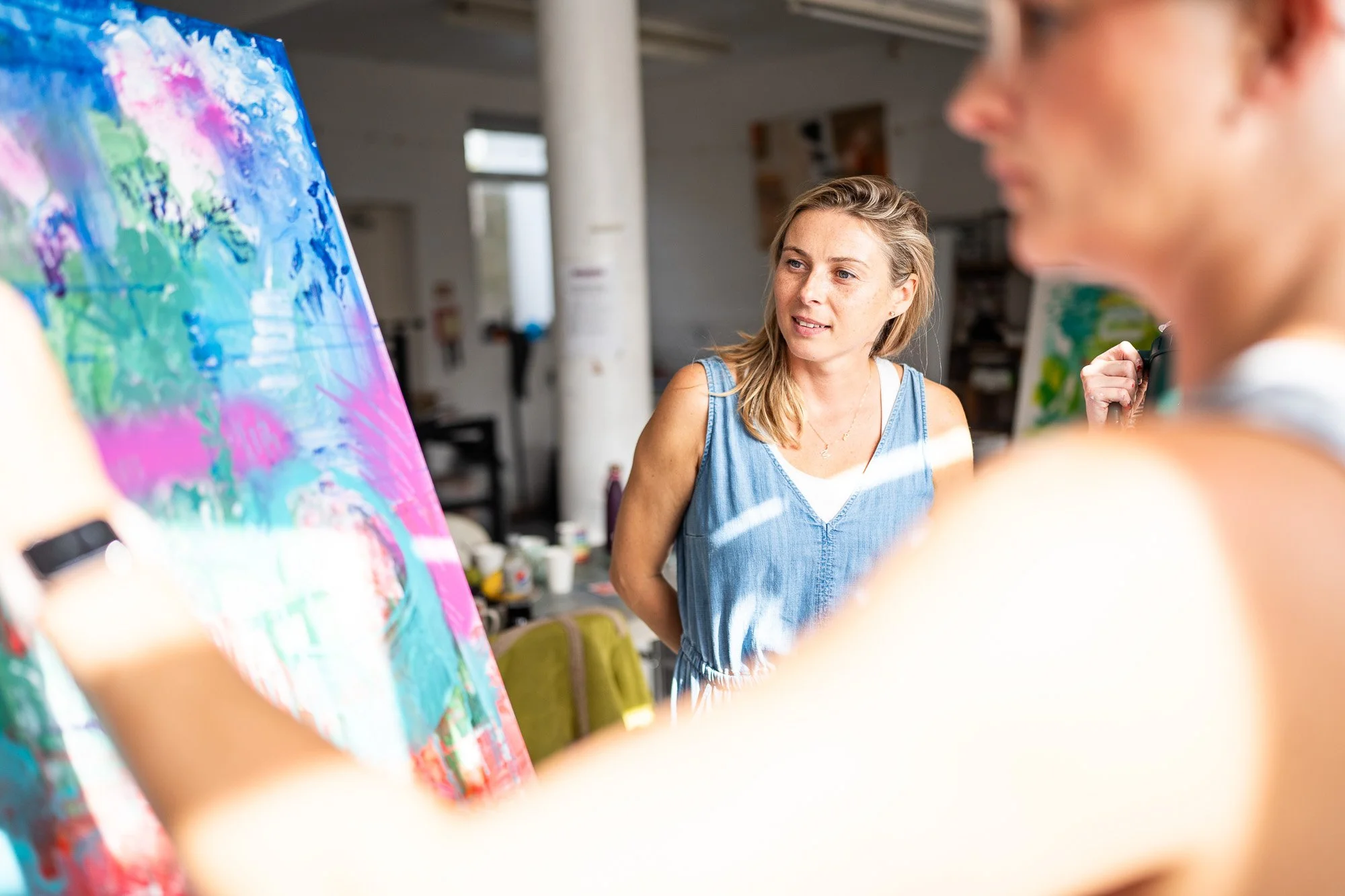 Weekend experimental abstract art painting course Brighton Sussex UK