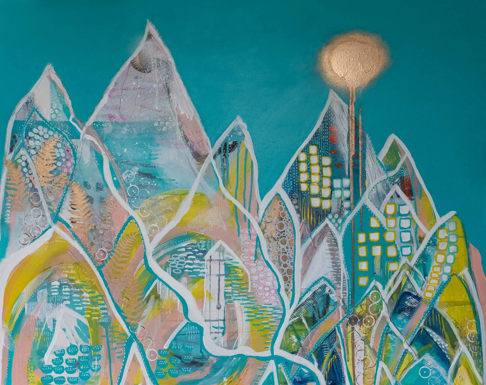 Paint your own large abstract artwork with Magdalena Brighton Sussex UK