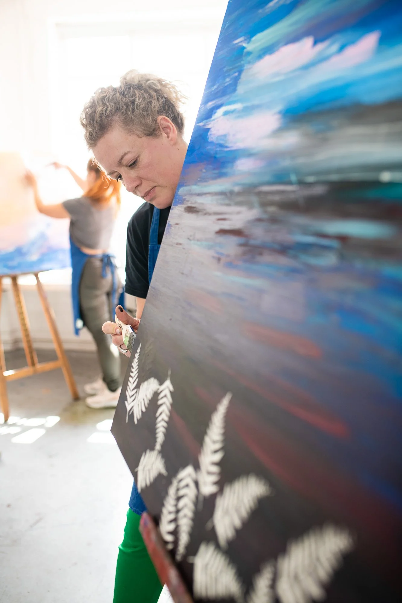 Experimental textured abstract art painting weekend workshops course retreat Brighton Sussex UK