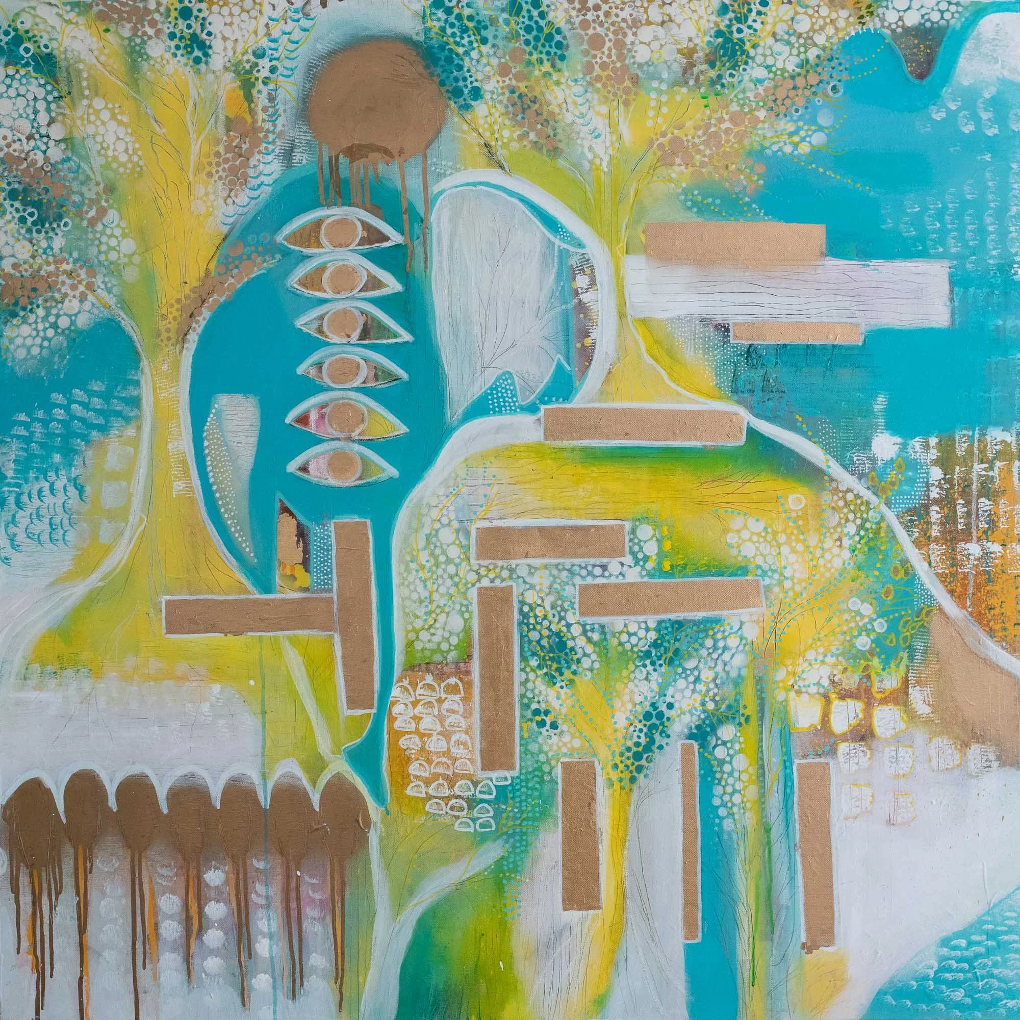Contemporary large abstract painting for sale UK Brighton artist