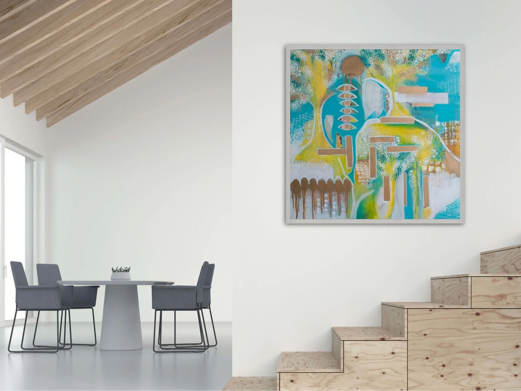 Buy contemporary original large abstract painting UK Brighton artist