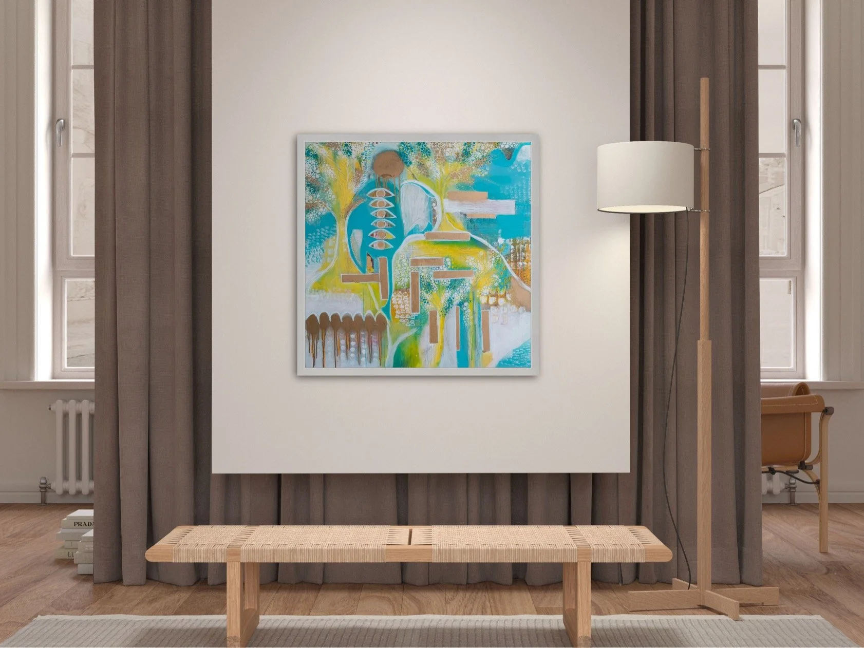 Buy contemporary original large abstract painting UK Brighton artist