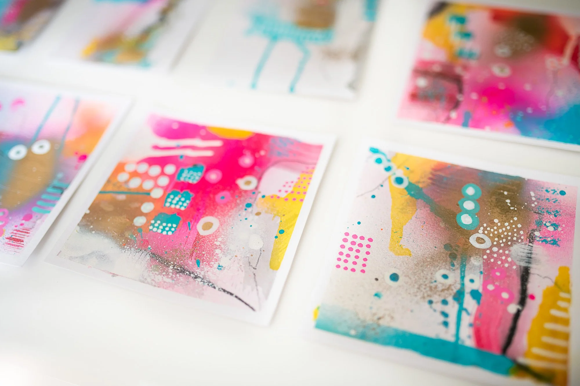 Introduction to intuitive abstract art painting Hove workshop