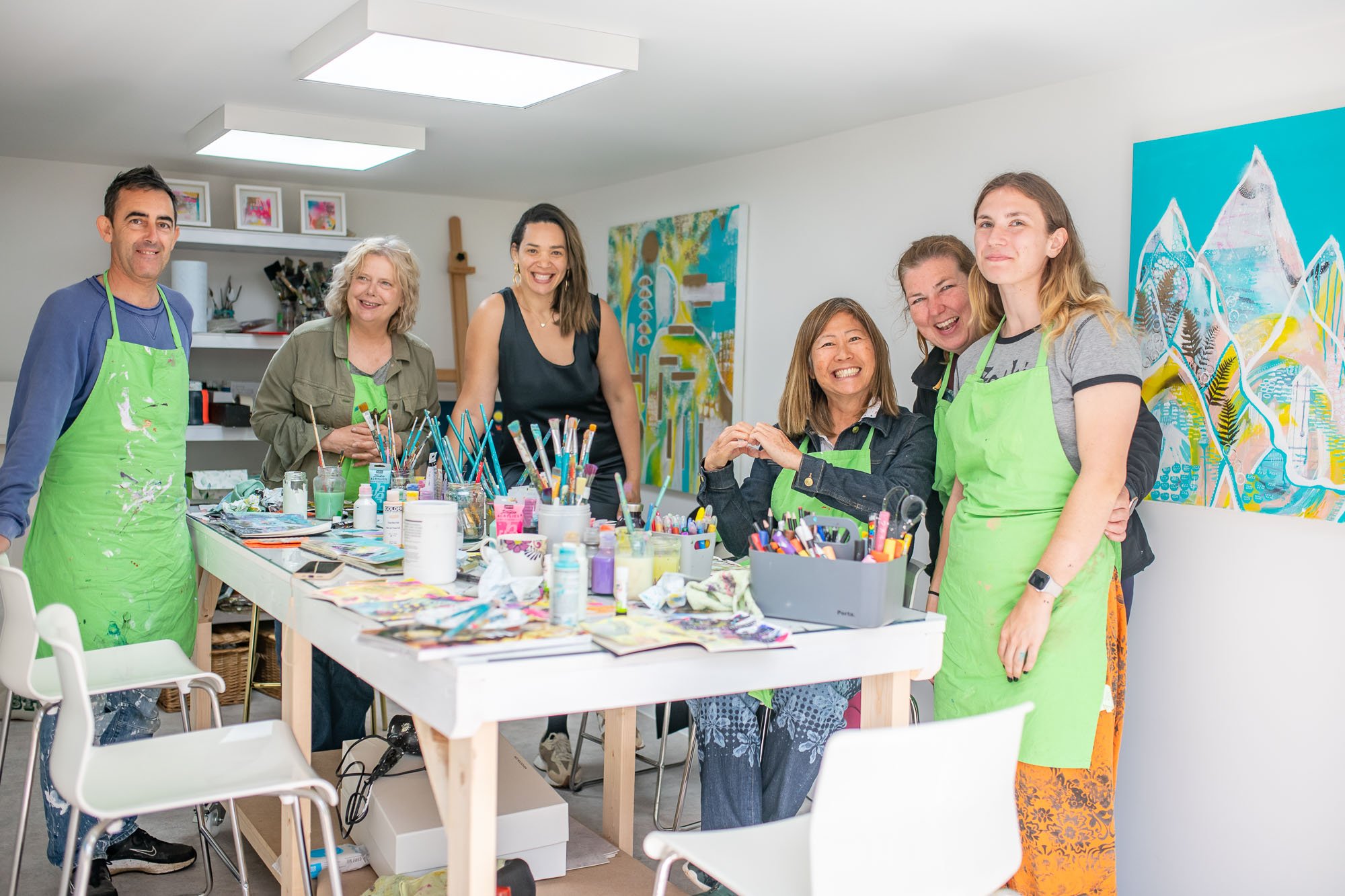 Acrylic abstract art painting workshop Brighton Hove Sussex UK (Copy) (Copy)