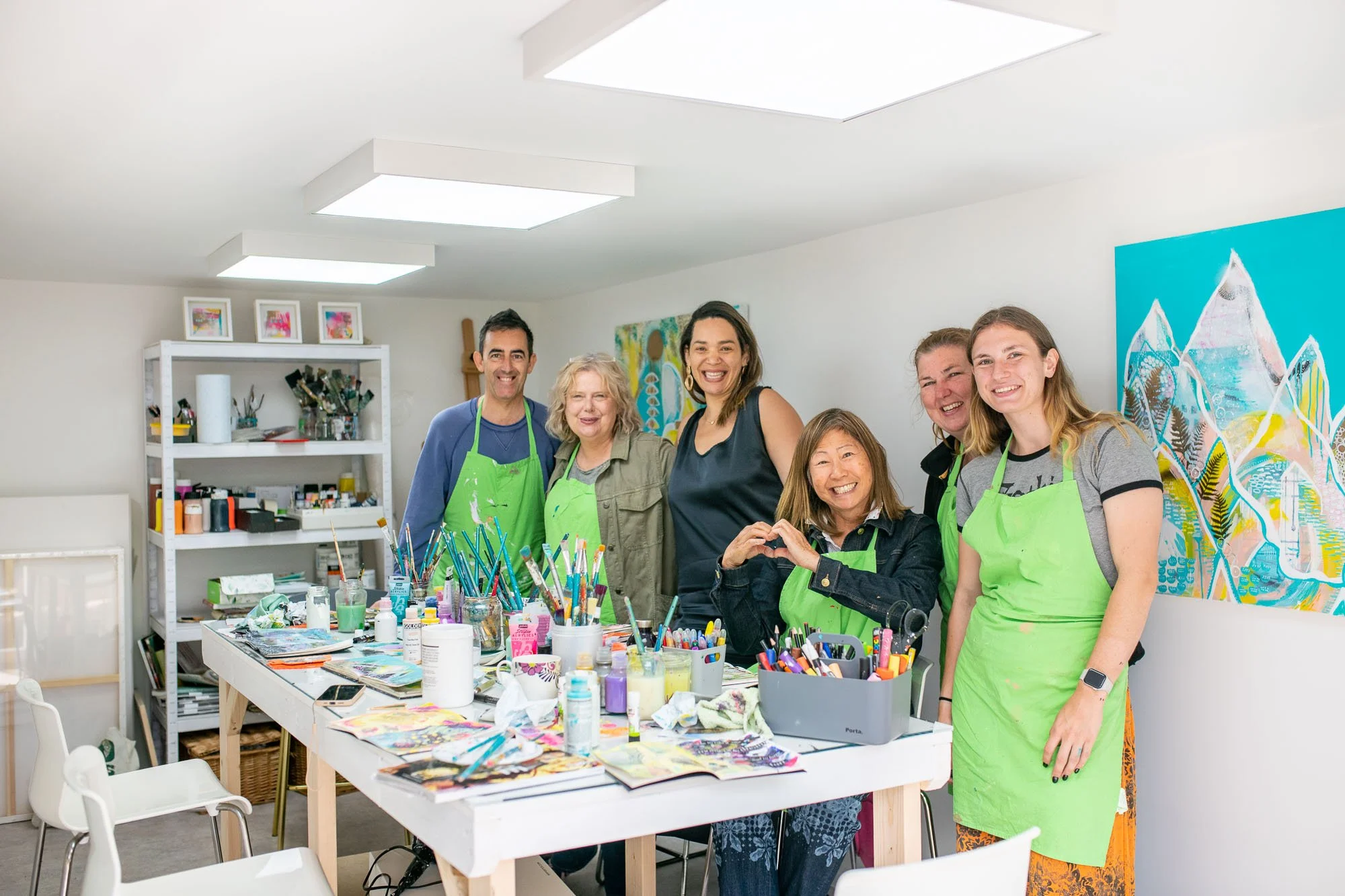 Brighton acrylic abstract painting club classes workshops retreats