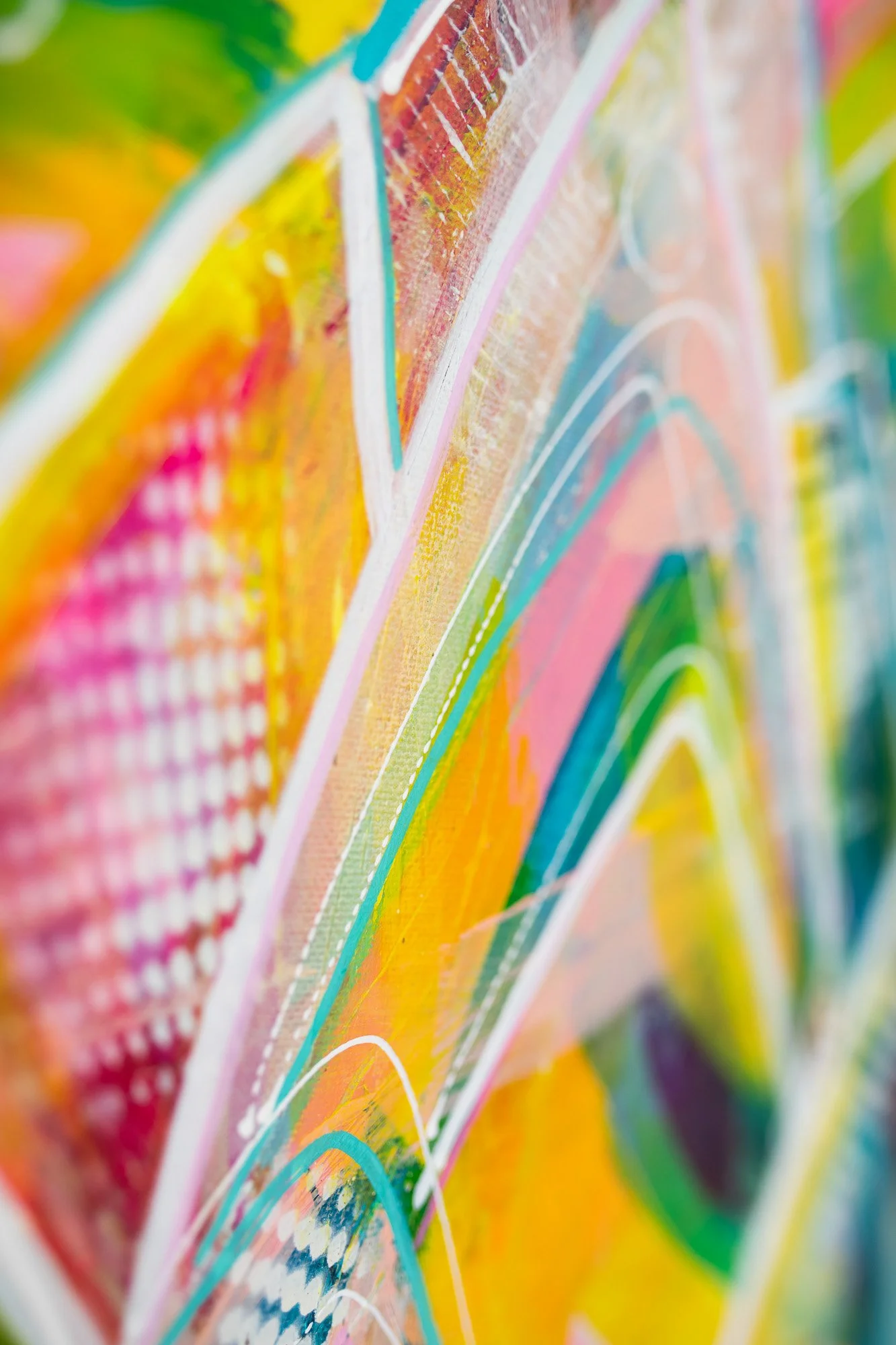 Introduction to acrylic abstract painting class Brighton Sussex