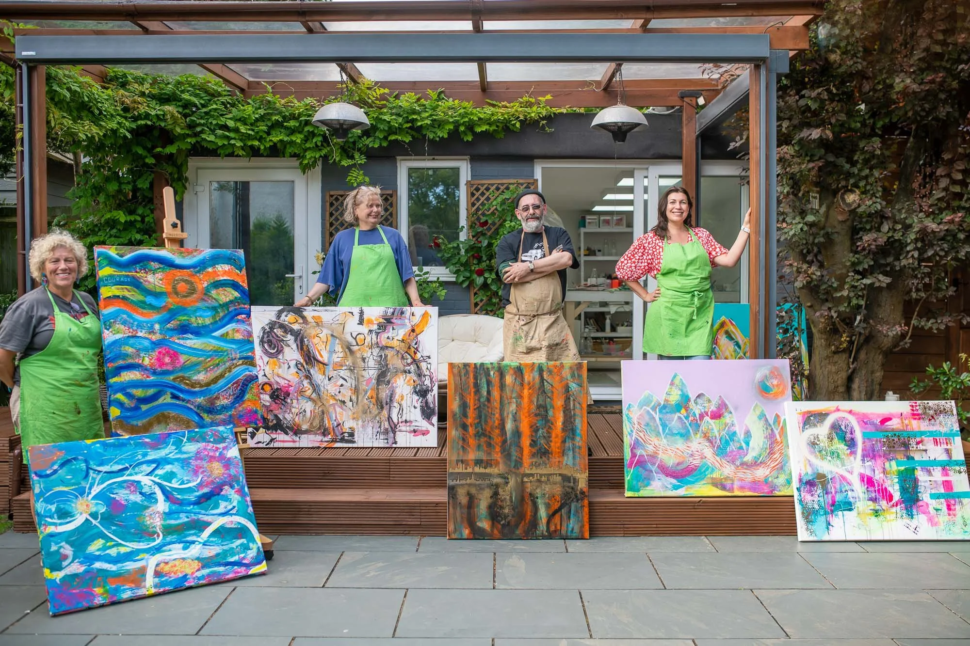 One day Large Abstract Painting Immersion: April