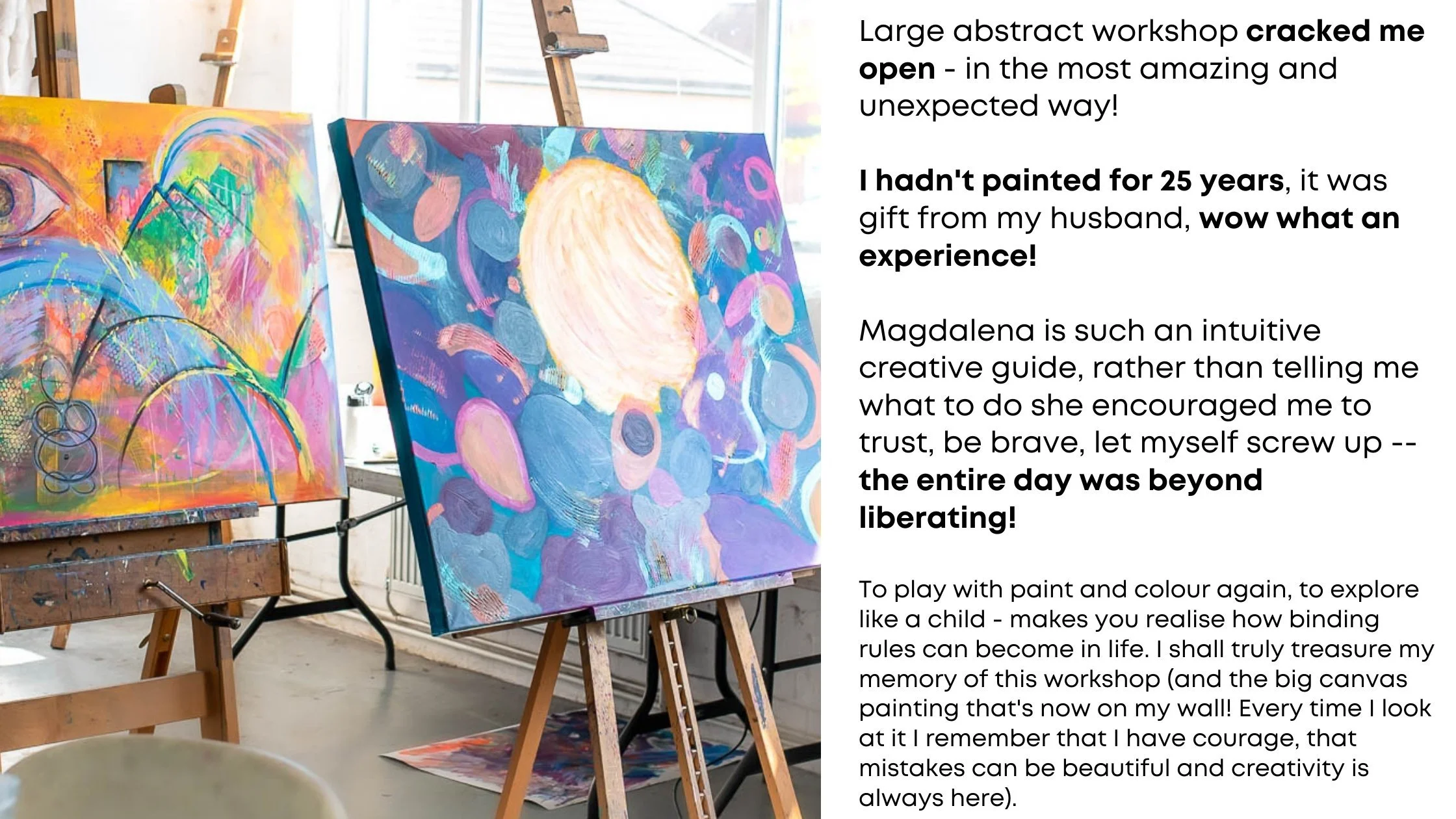 Intuitive Abstract Art painting workshops retreats Malpas, Chester, Crewe,  Whitchurch, Wrexham Cheshire UK