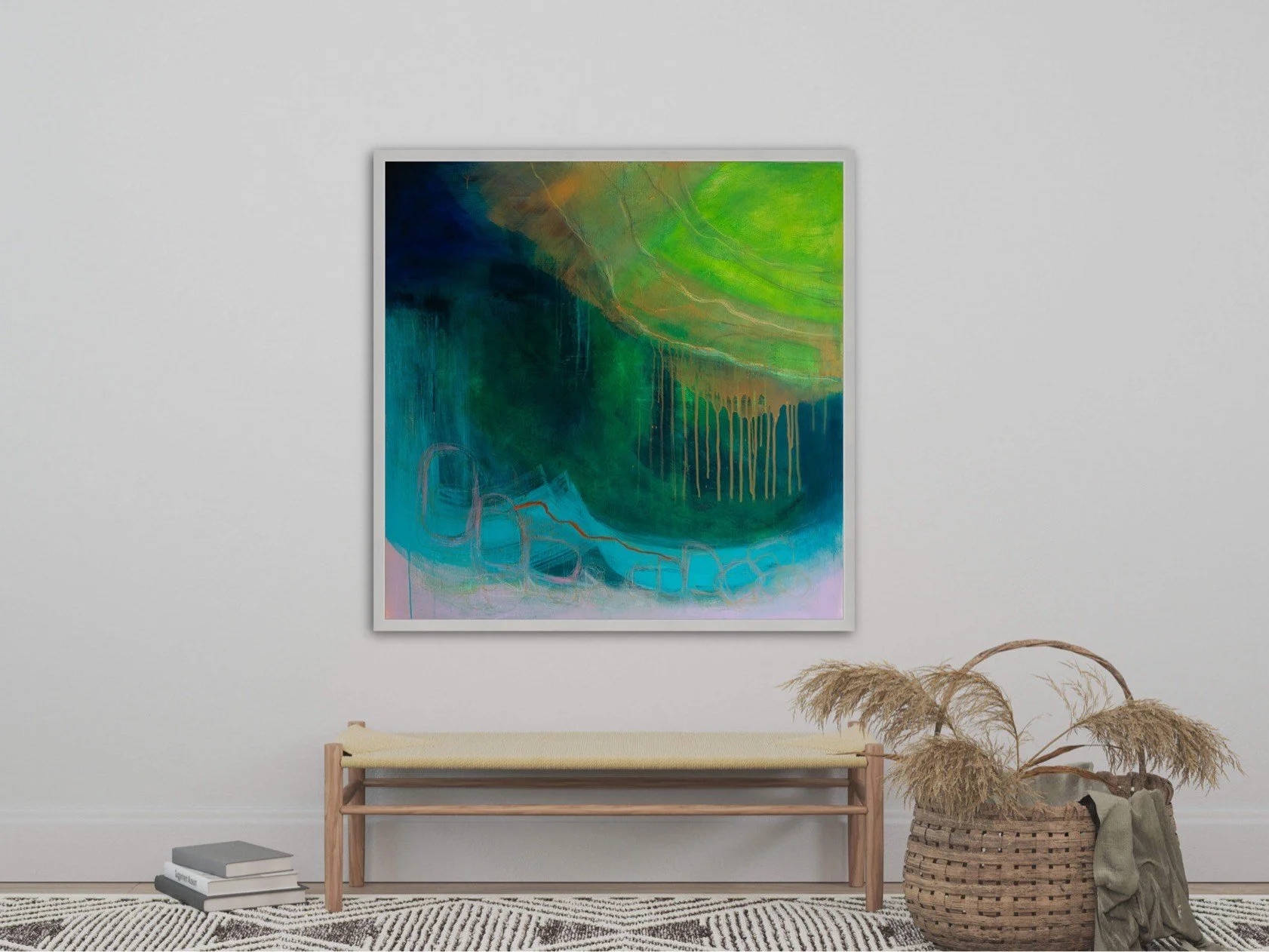 Contemporary expressive abstract landscape painting UK artist