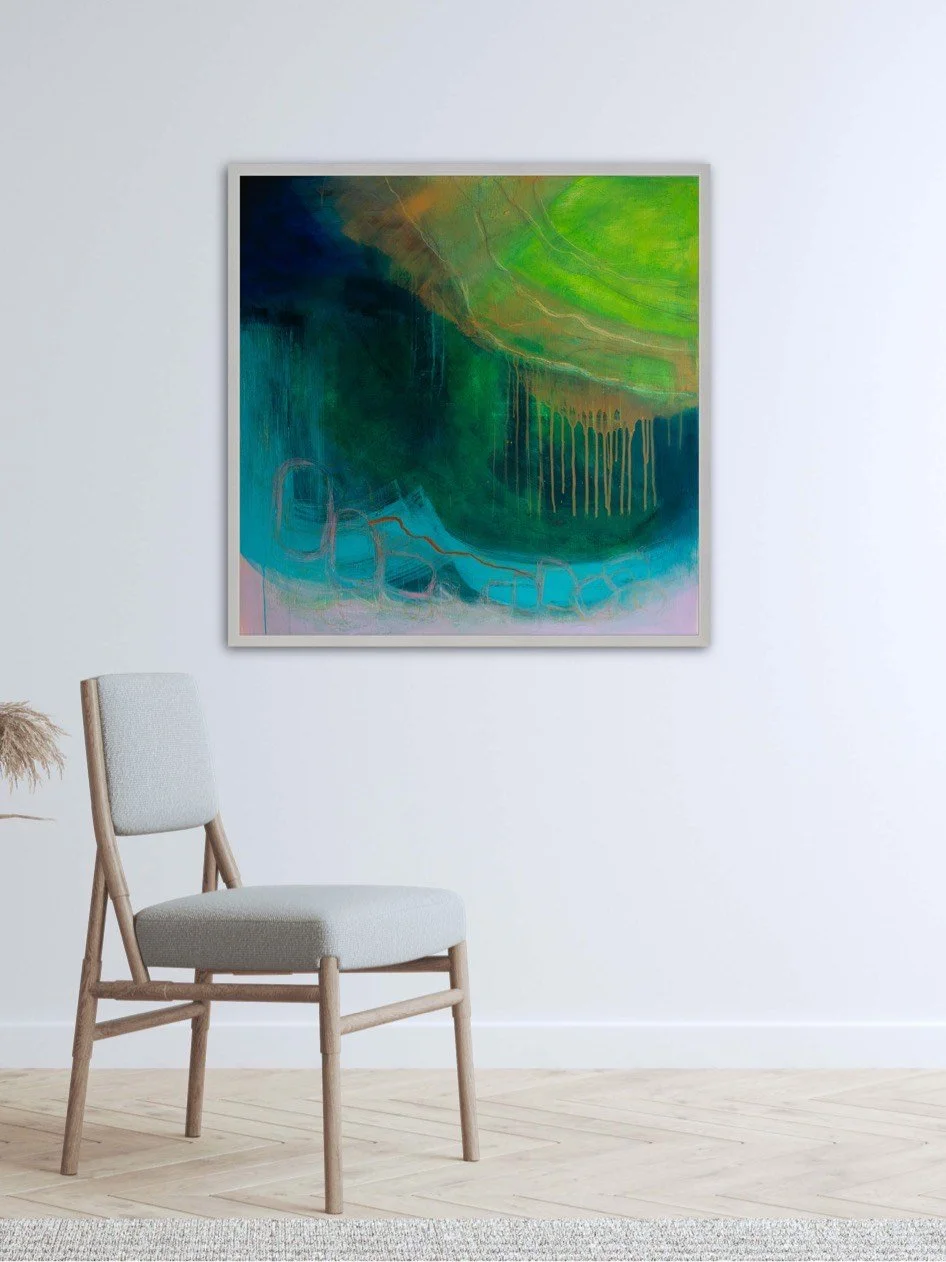 Contemporary expressive abstract landscape painting UK artist