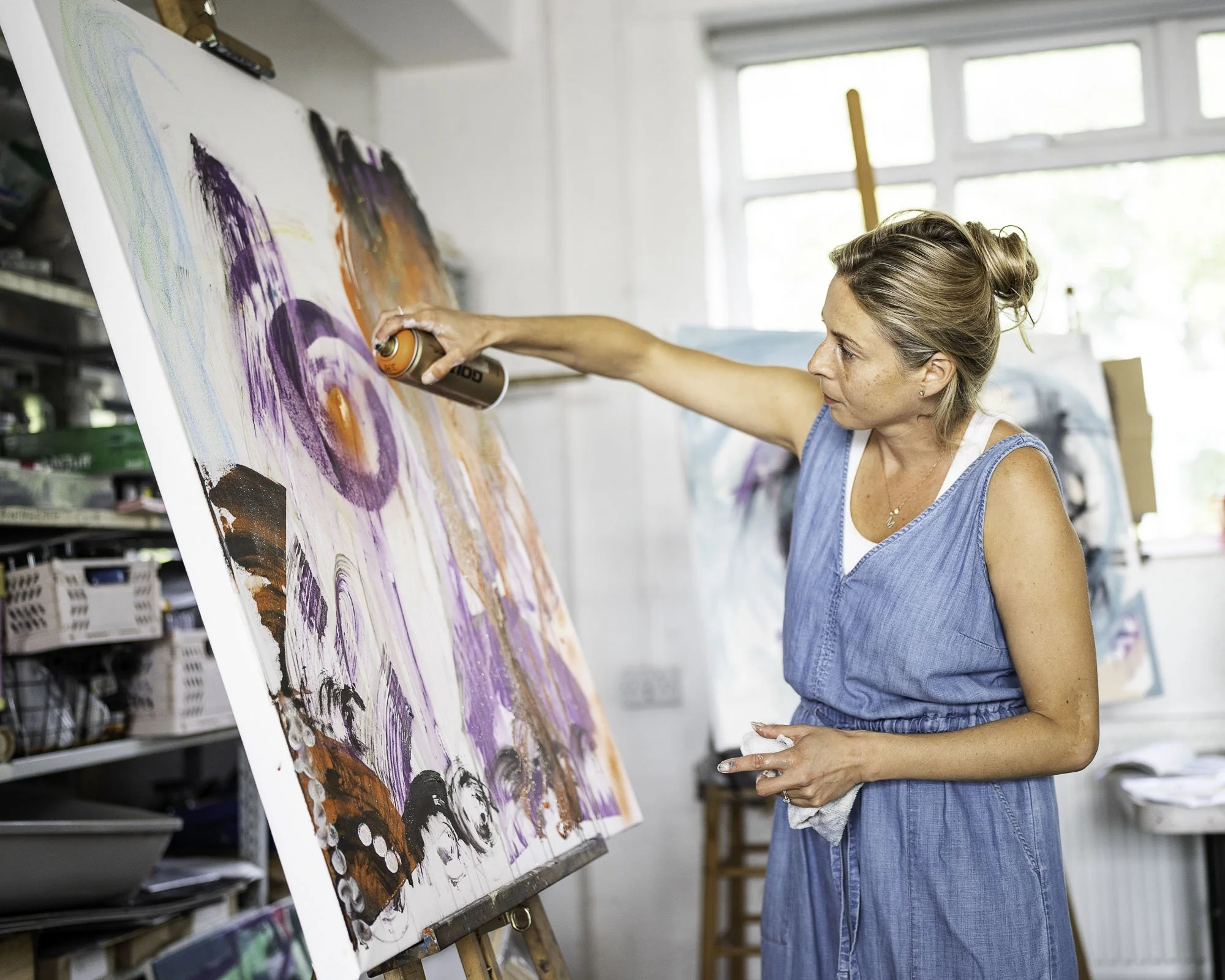Learn intuitive abstract painting with Magdalena Brighton Sussex UK