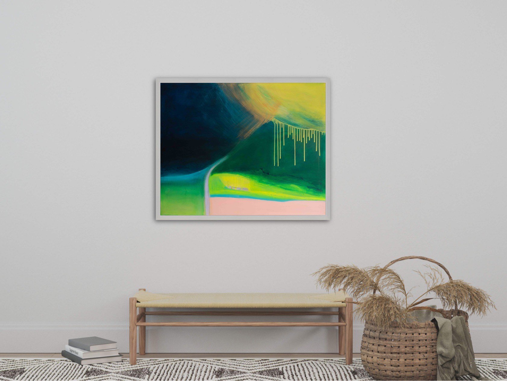 Expressive landscape abstract painting for sale by UK Brighton based artist