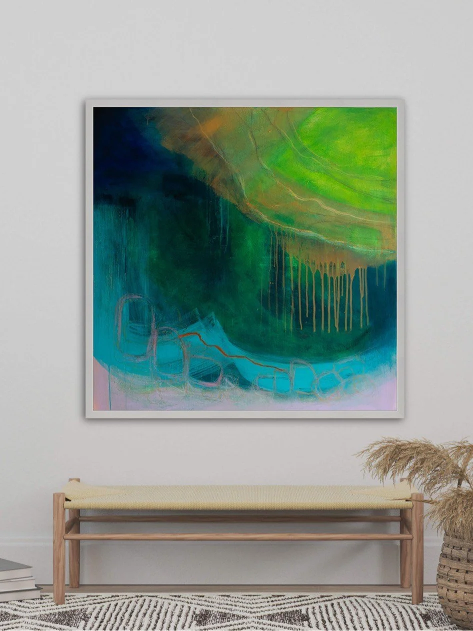 Contemporary expressive abstract landscape painting UK artist