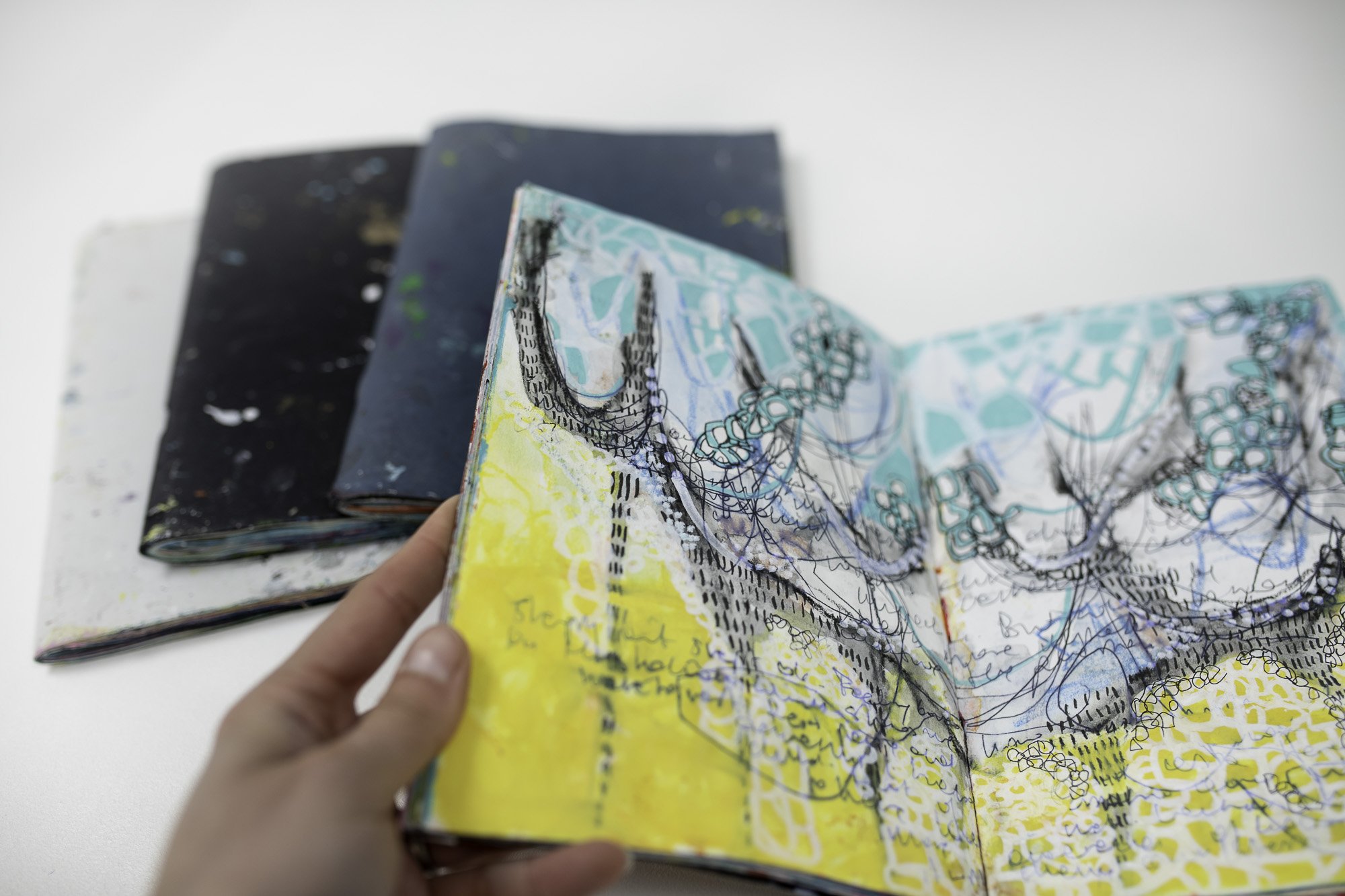 Express yourself with intuitive abstract art journaling painting workshop Brighton Hove Sussex UK (Copy)