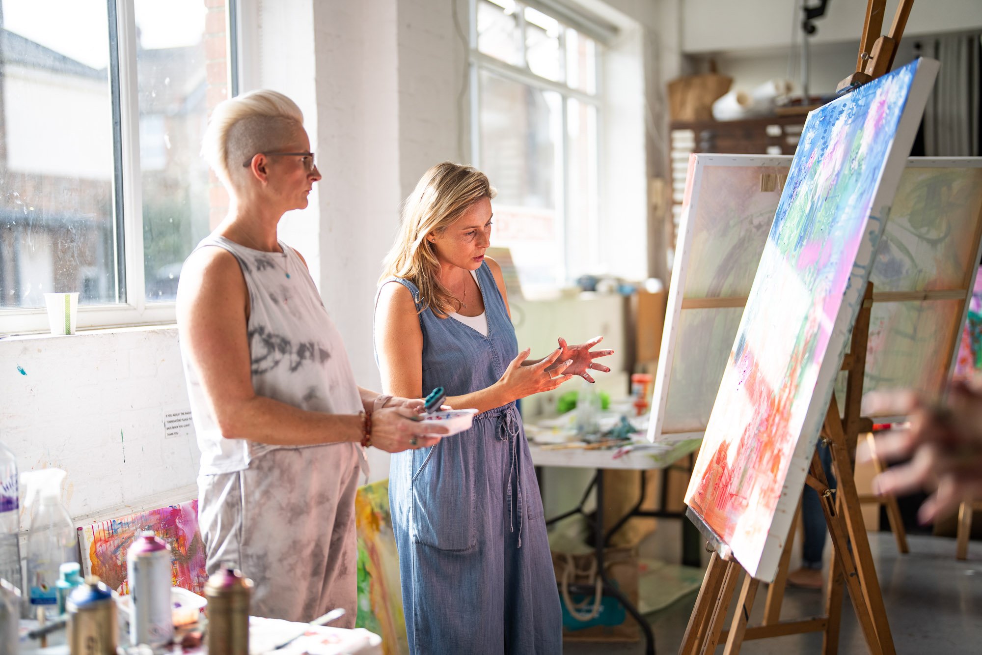 Learn acrylic large abstract painting with Magdalena Cheshire Chester UK.jpg