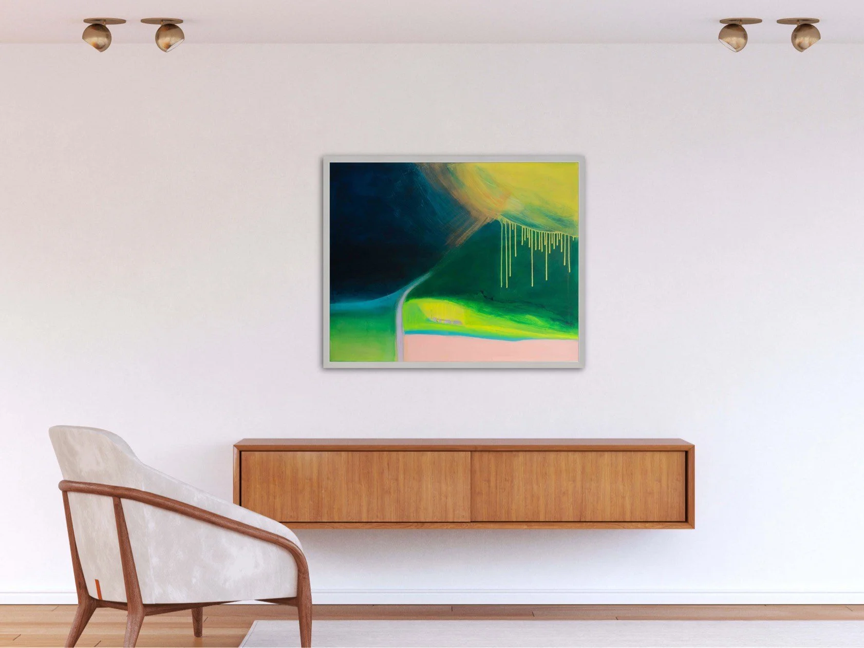 Expressive landscape abstract painting for sale by UK Brighton based artist