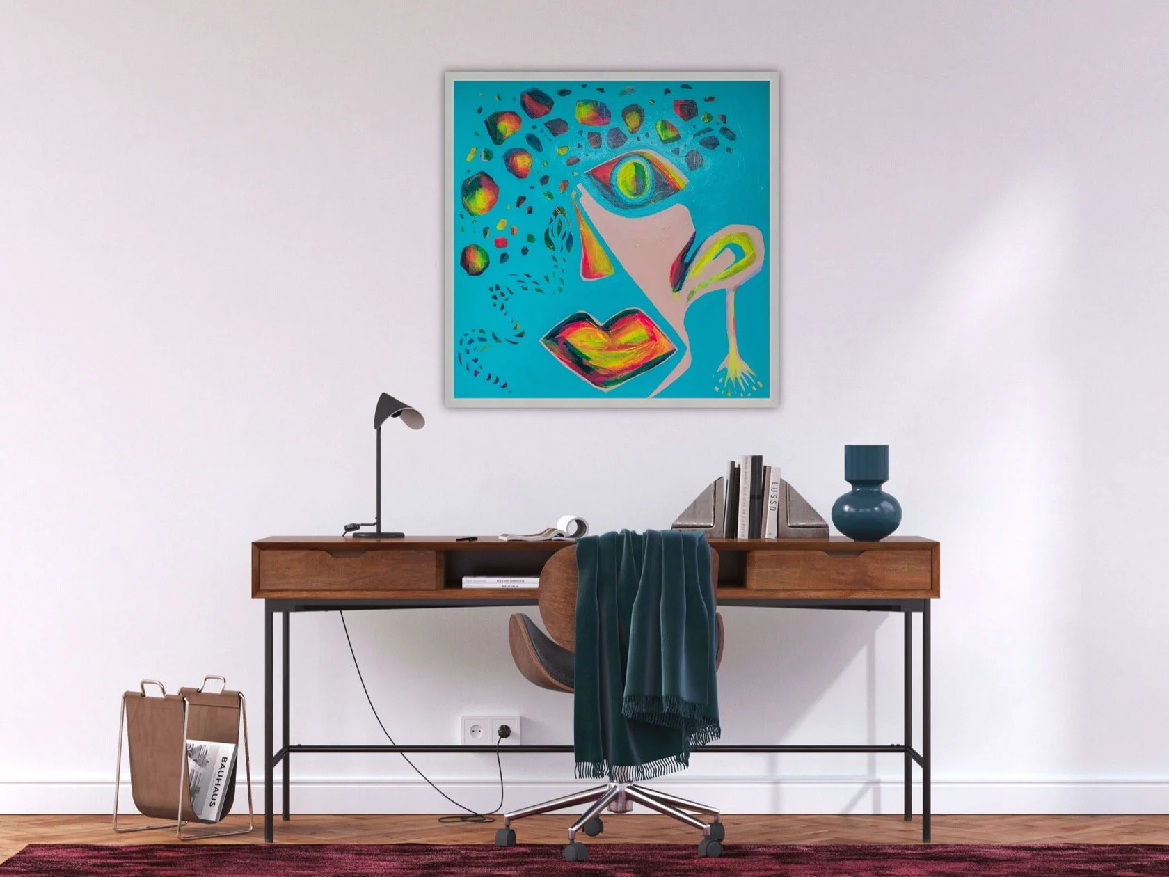 Bold Abstract Self Portrait painting UK artist.jpeg