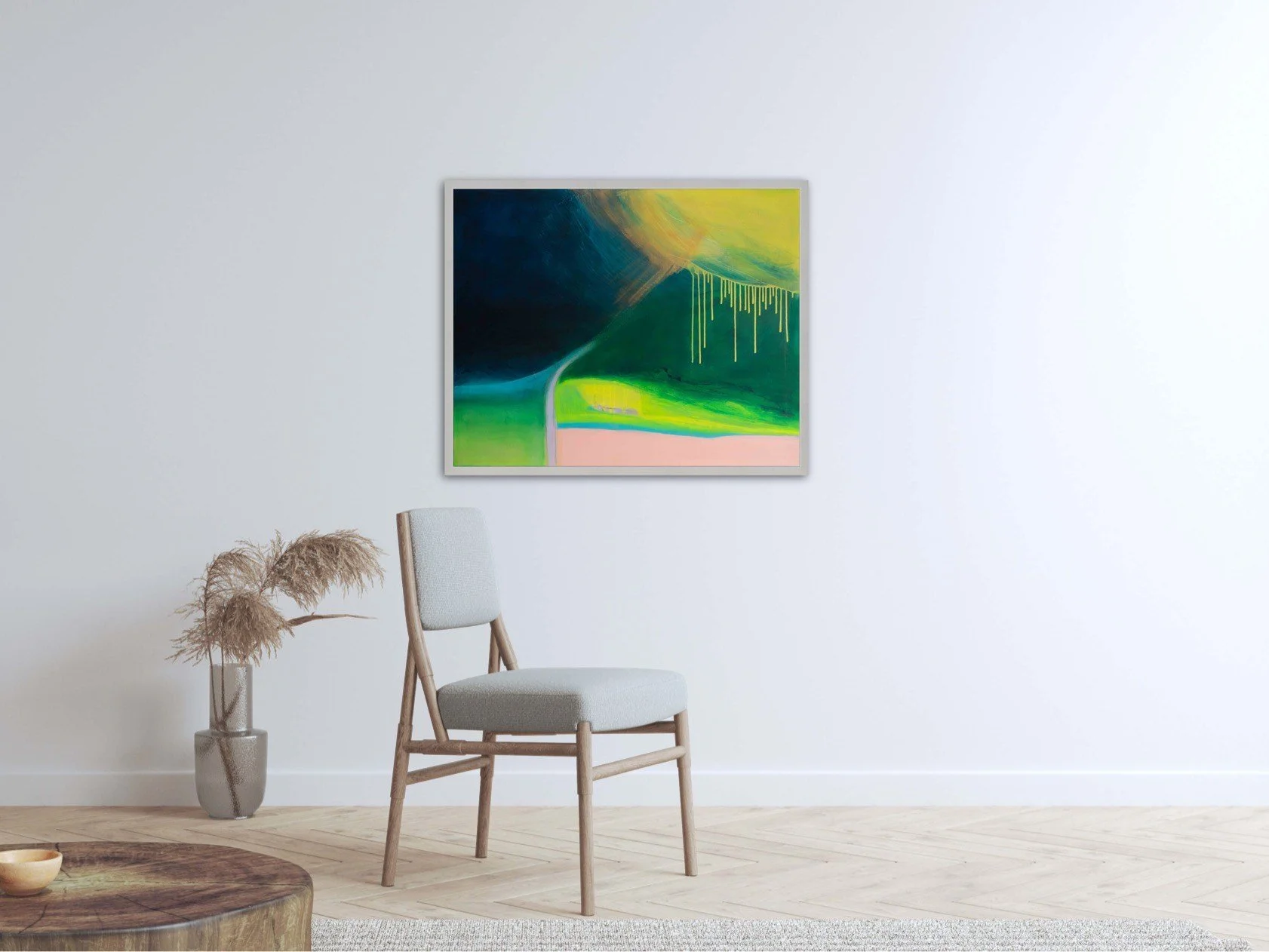 Expressive landscape abstract painting for sale by UK Brighton based artist