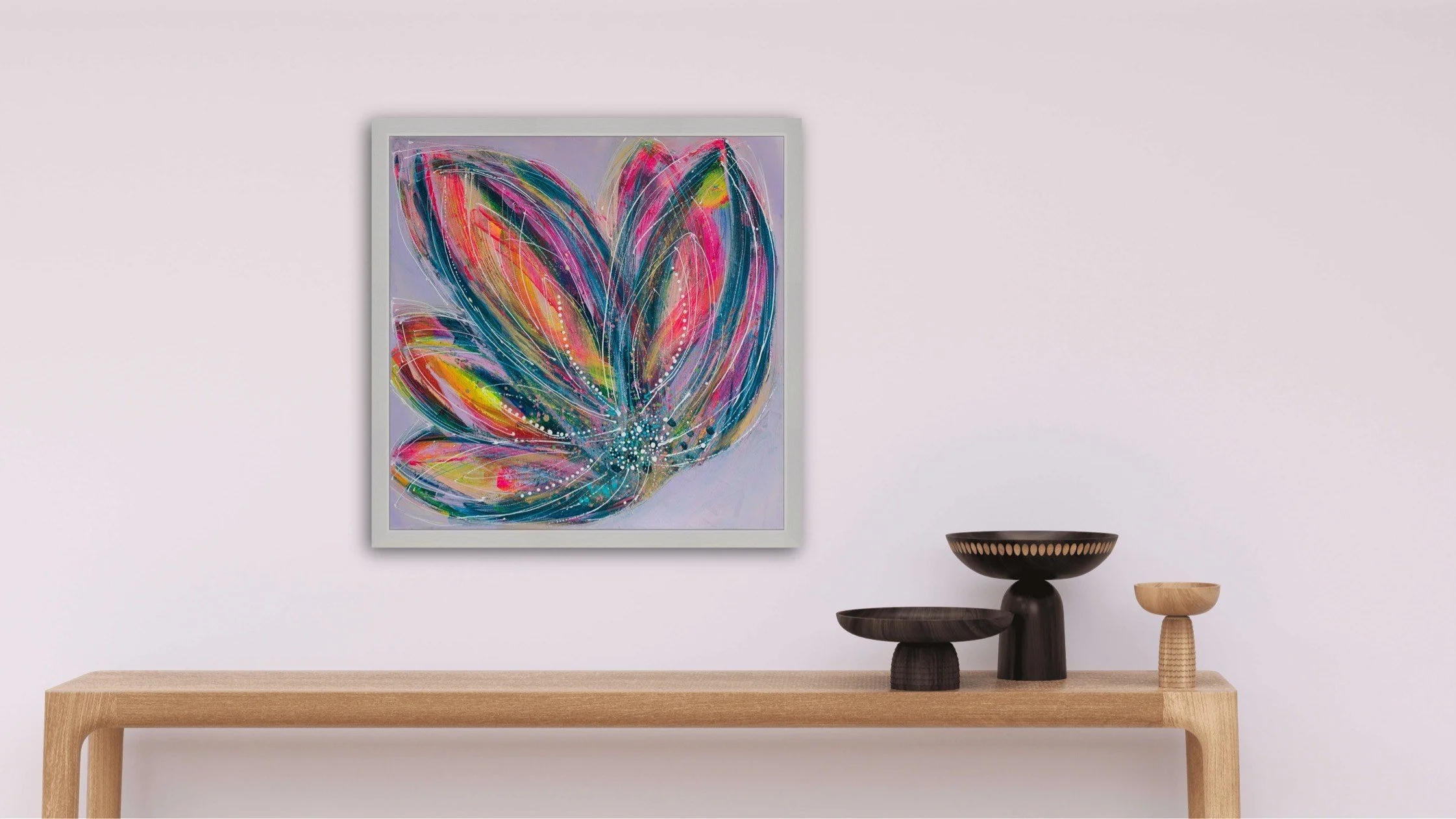 Expressive floral Abstract Painting for sale