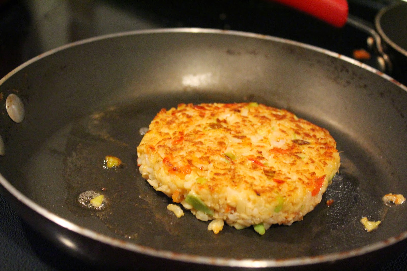 Healthy apple veggie burger