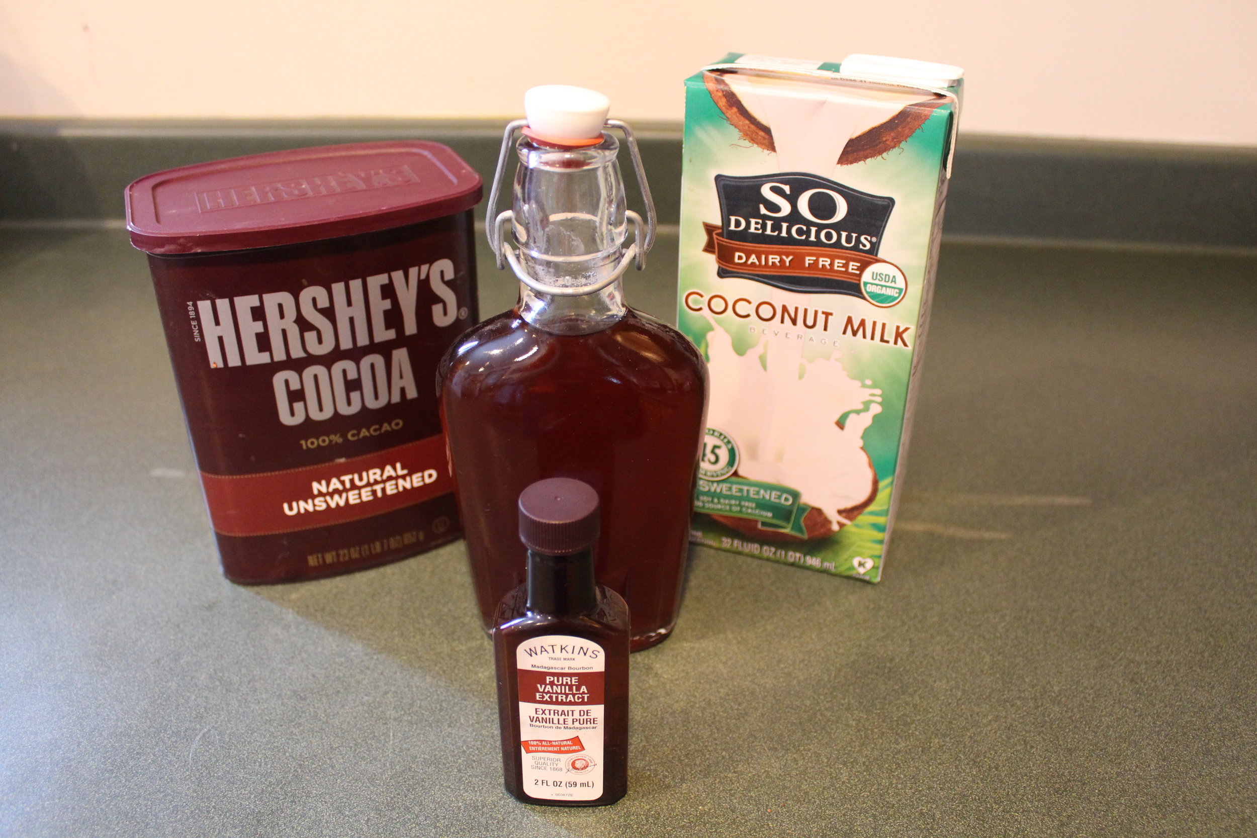 Ingredients for paleo hot chocolate.