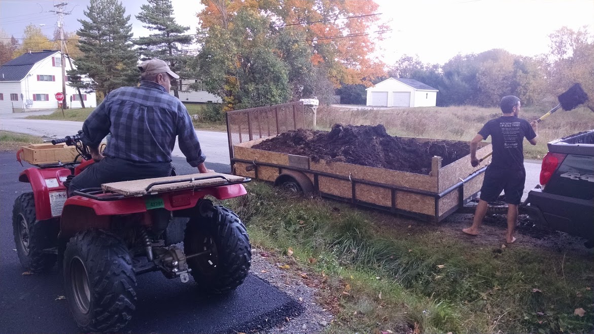 We overloaded the trailer with cow manure and broke the axle!