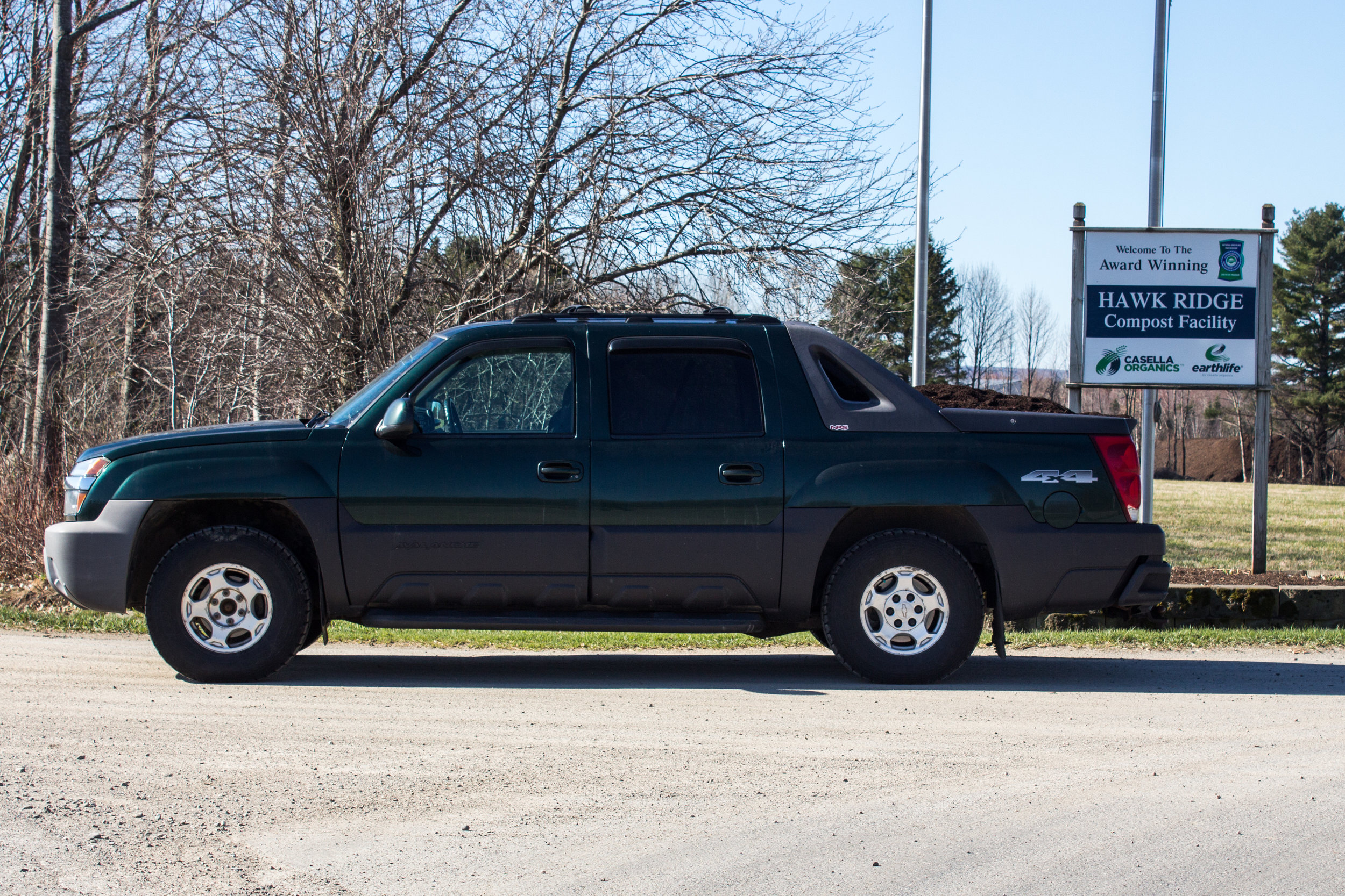 Dale's truck hauling some compost.