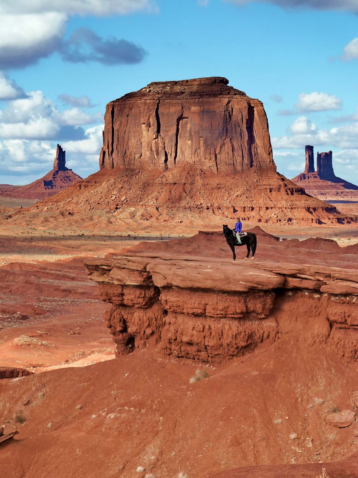 Horseback Riding in Monument Valley. This is me on John Ford's Point. Many know this from John Wayne.