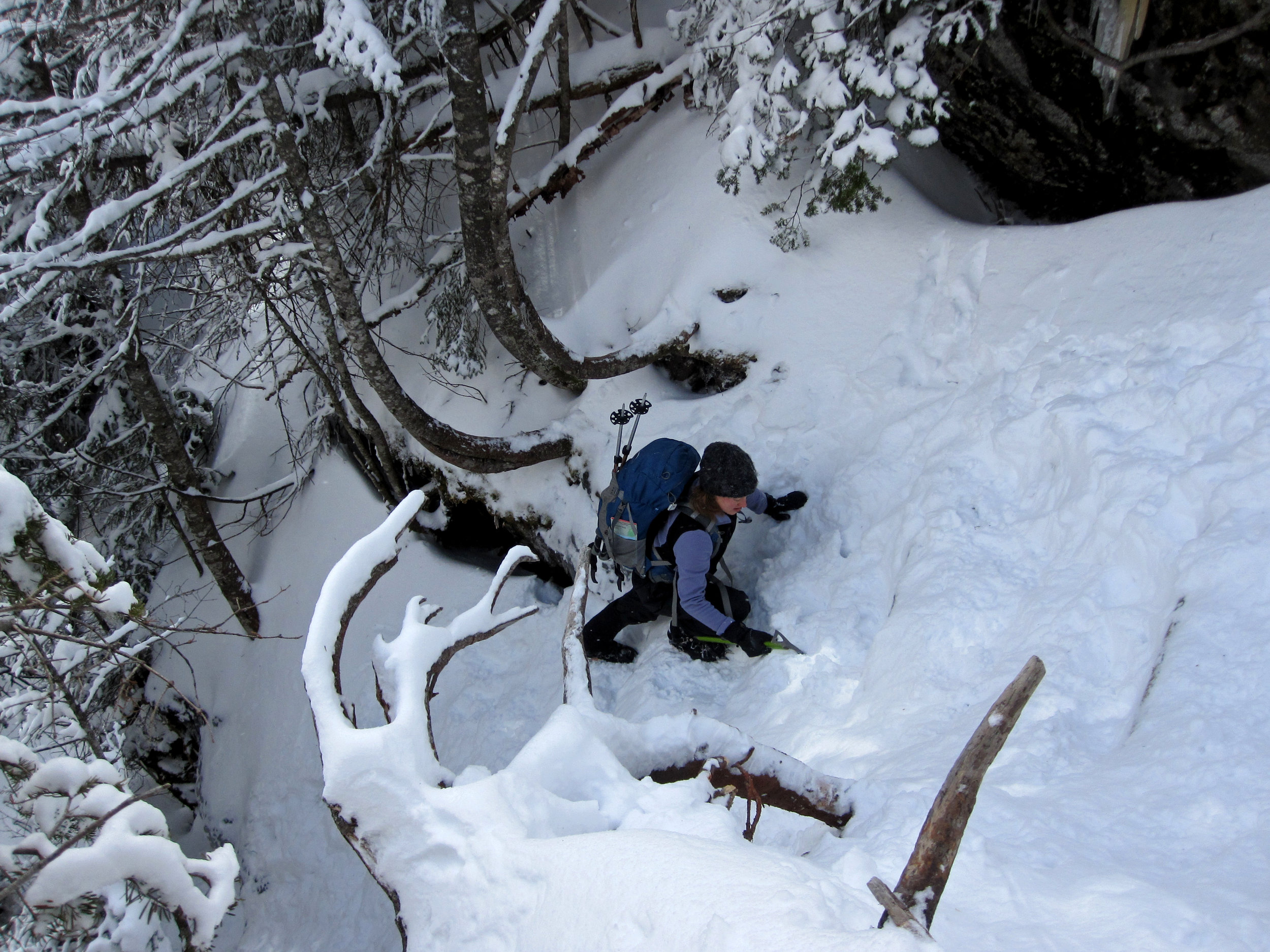 The steep trail continues!