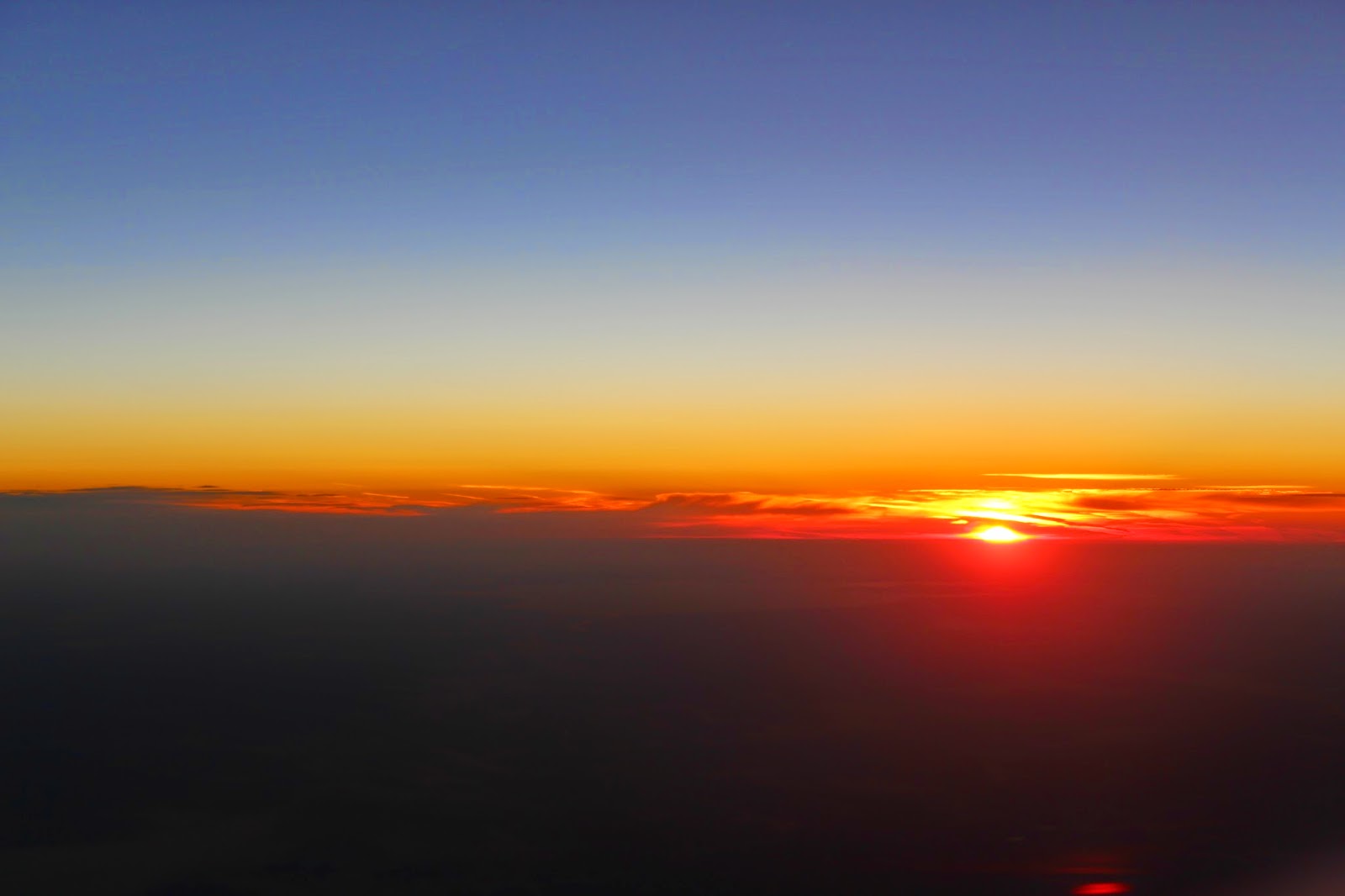 Sunrise on my flight to Moscow.