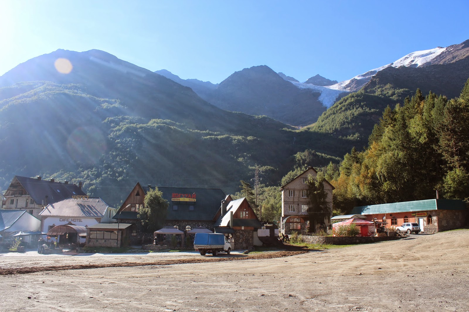 Cute town near Mount Elbrus.