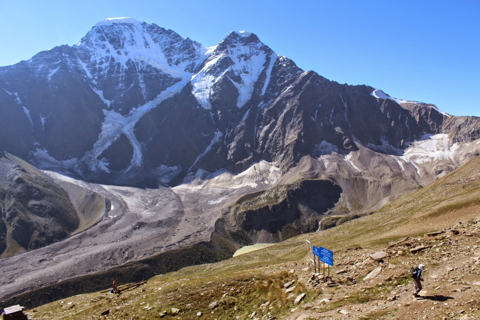 Hiking on the border of Russia and Georgia on Mount Cheget.