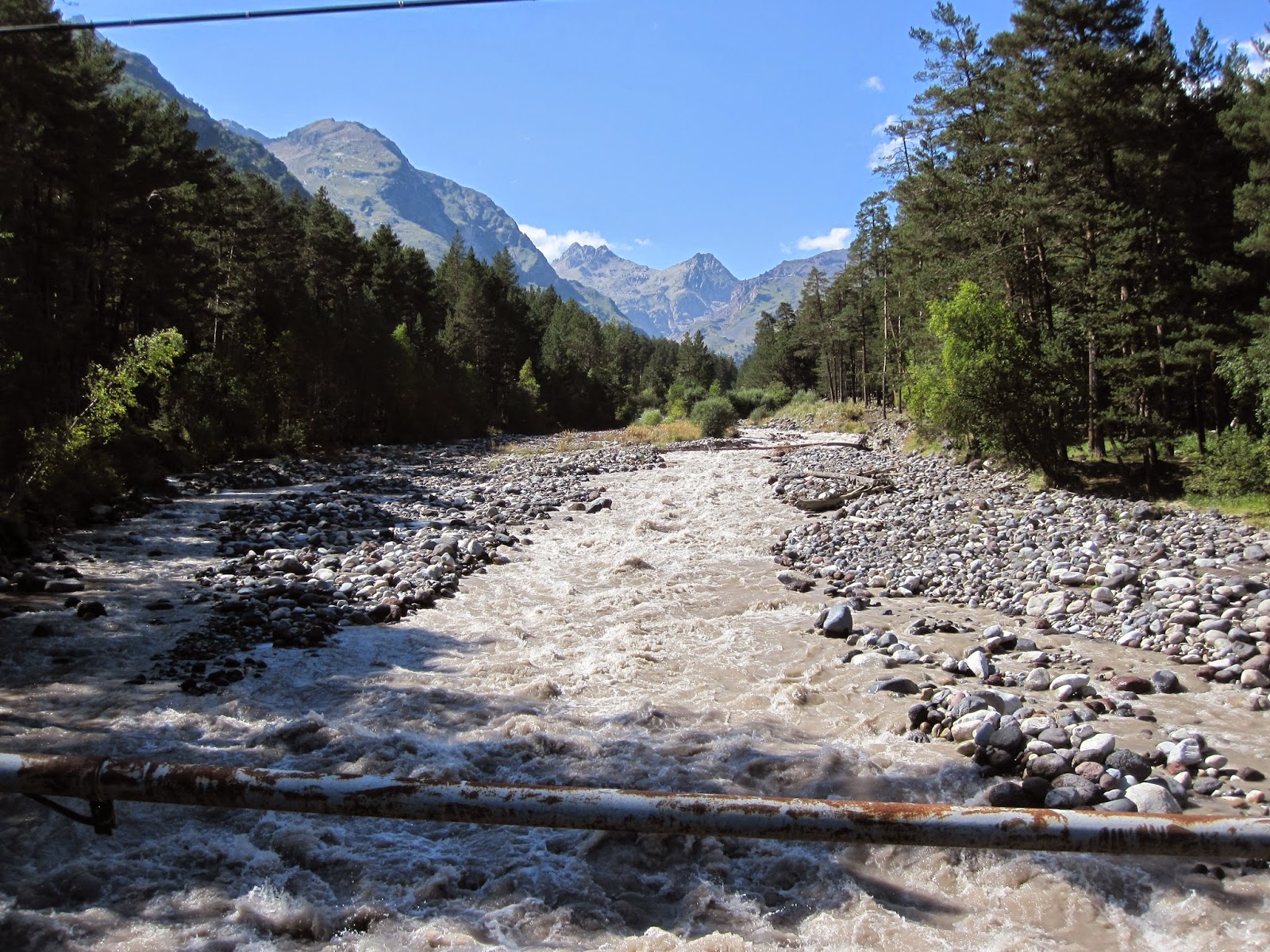 River near Mount Cheget in Russia