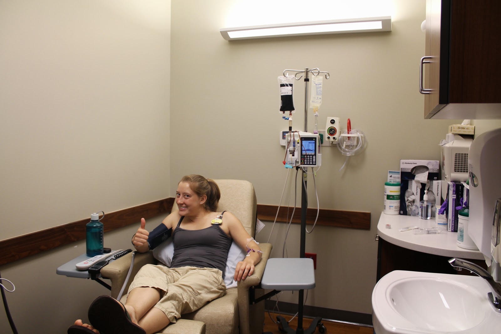 Getting an iron infusion for my anemia from ulcerative colitis
