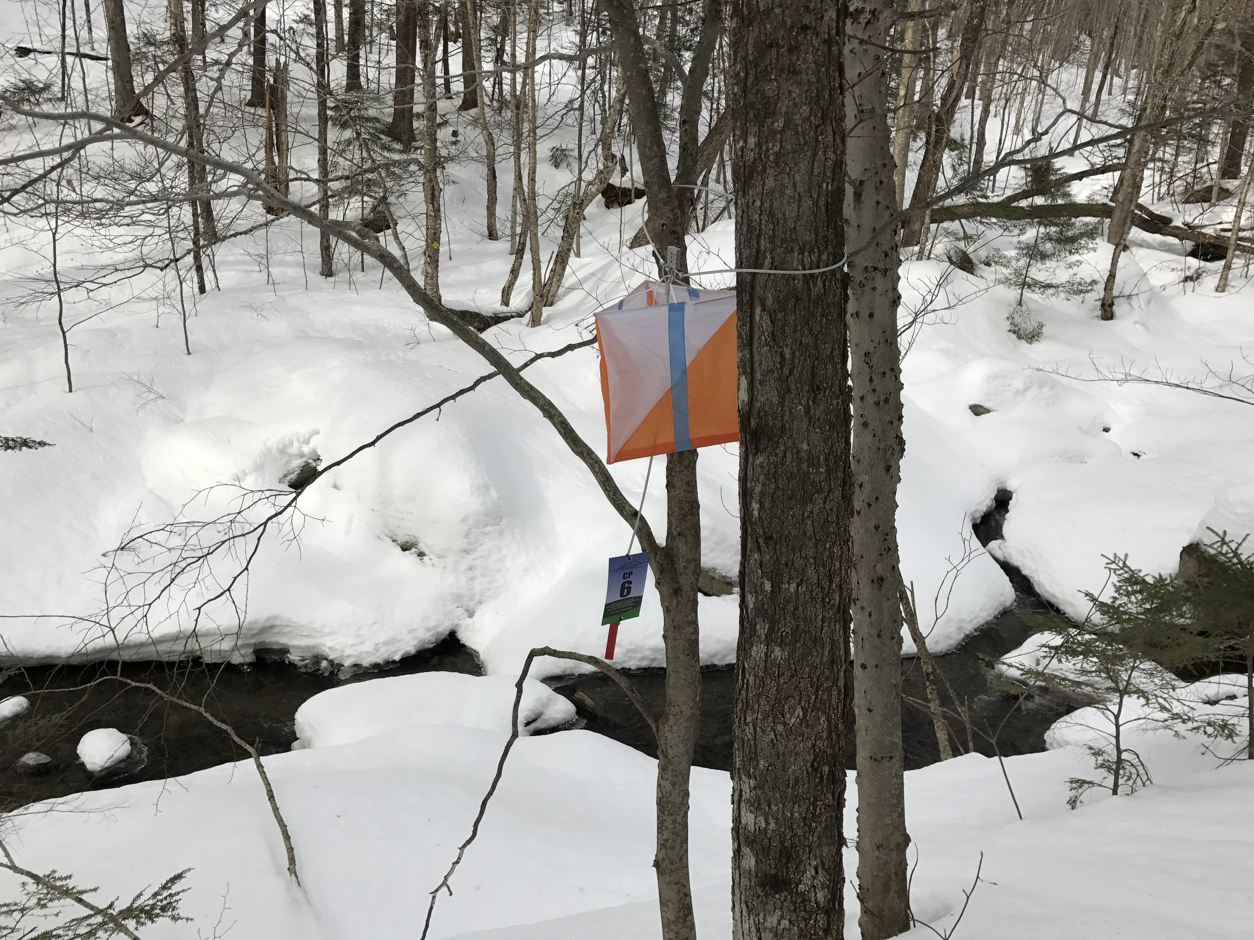 CP#6. The river was flowing stronger than this on race day because of the snow melt. Photo courtesy of GMARA.