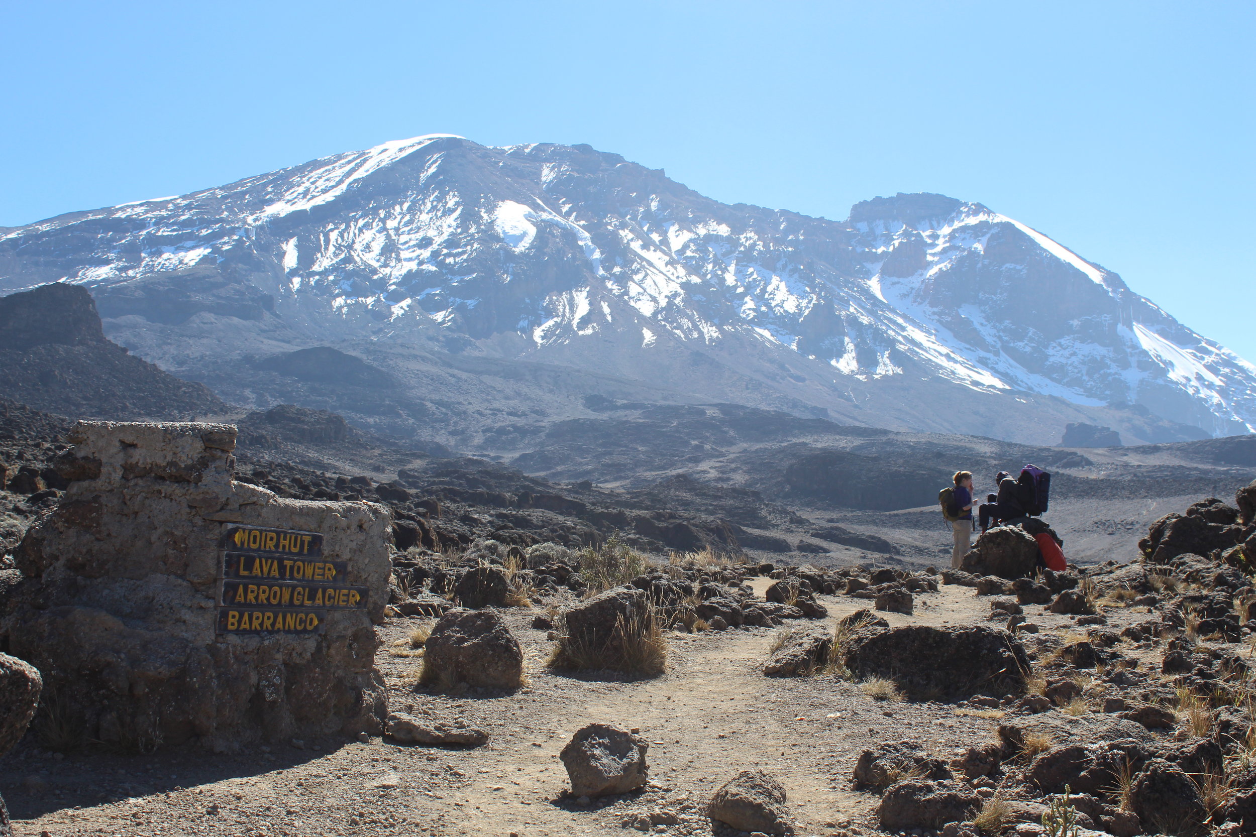On our way to Lava Tower with beautiful views of Kilimanjaro