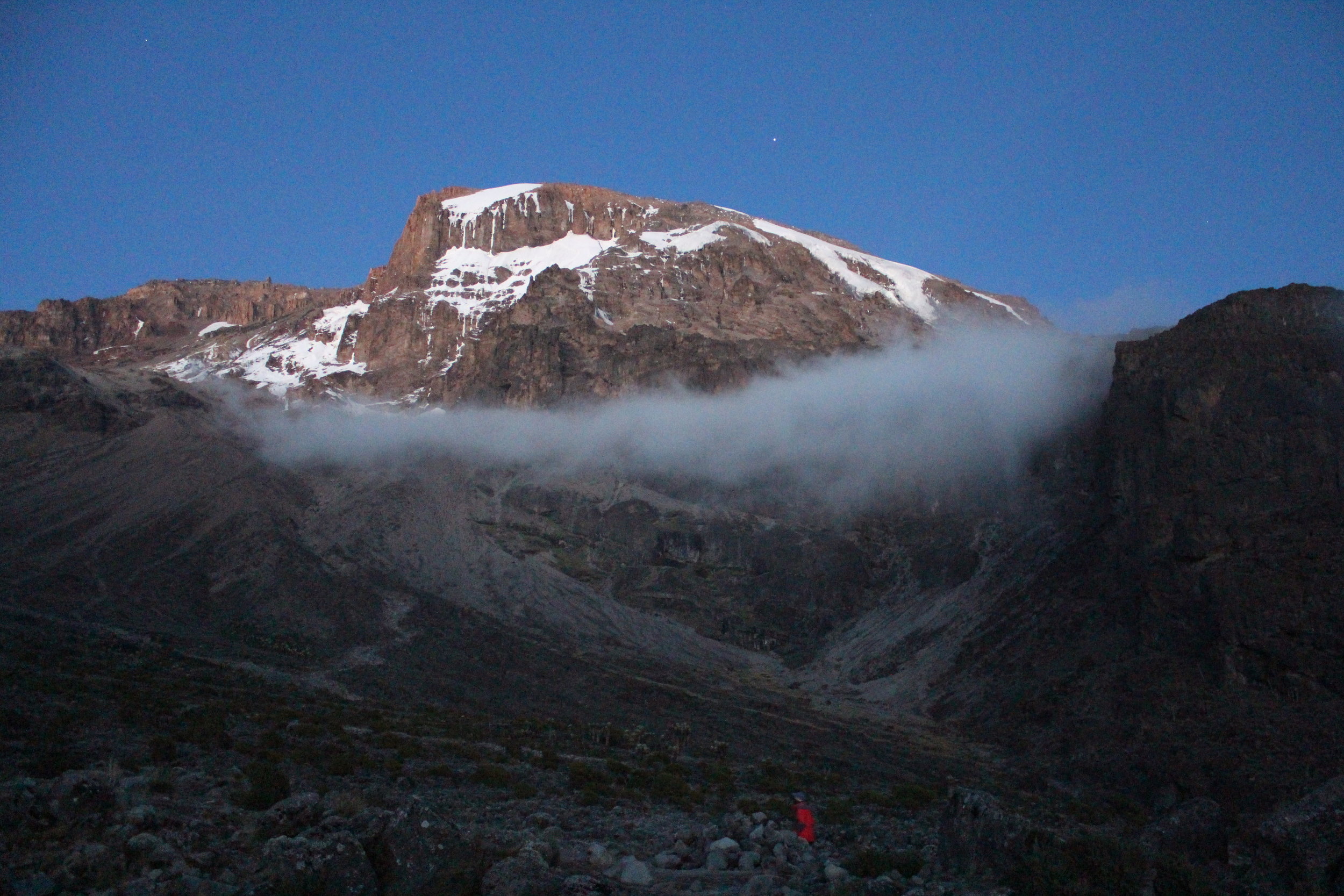 Beautiful view of the mountain from Barranco Camp