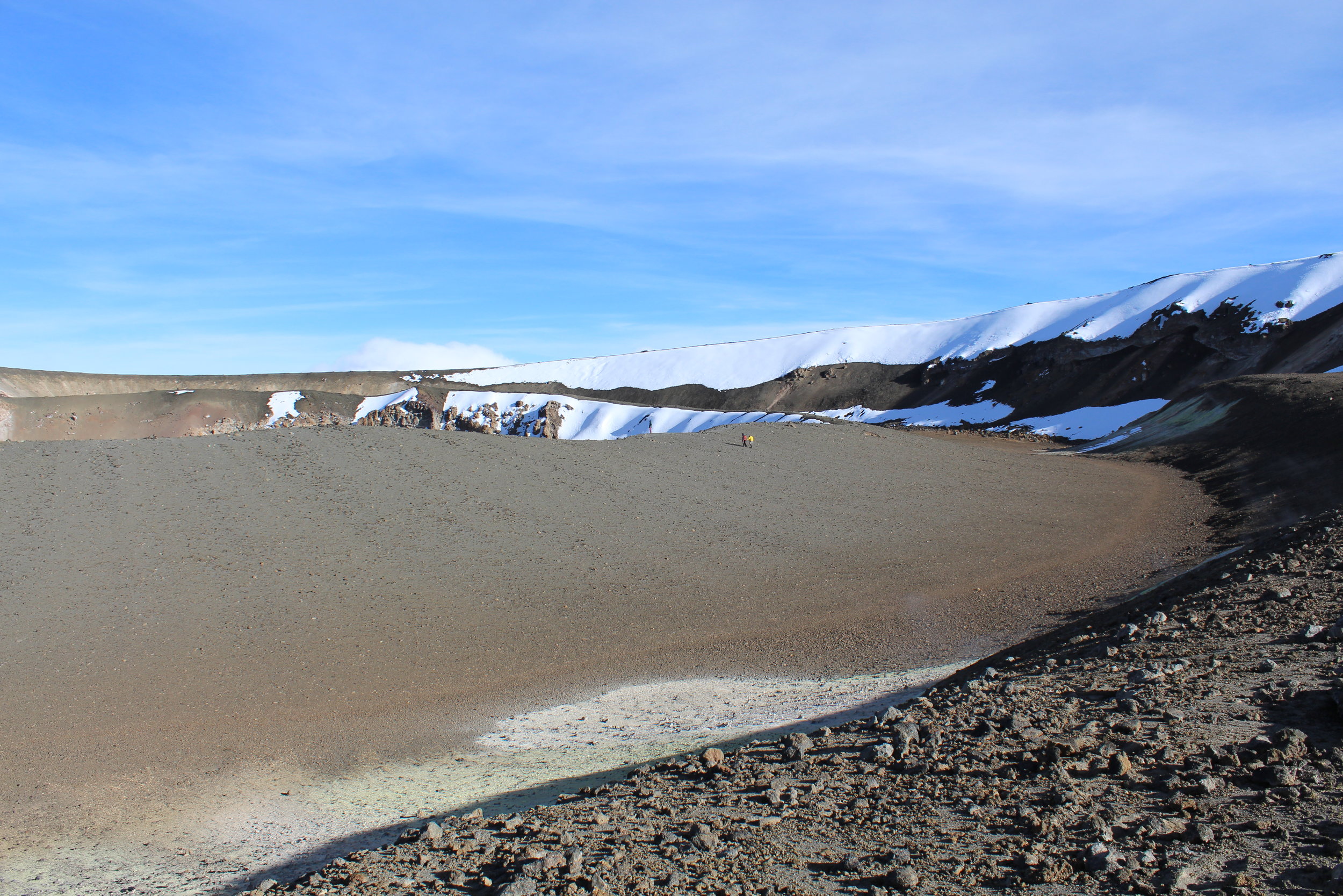 The upper rim of Kilimanjaro's crater