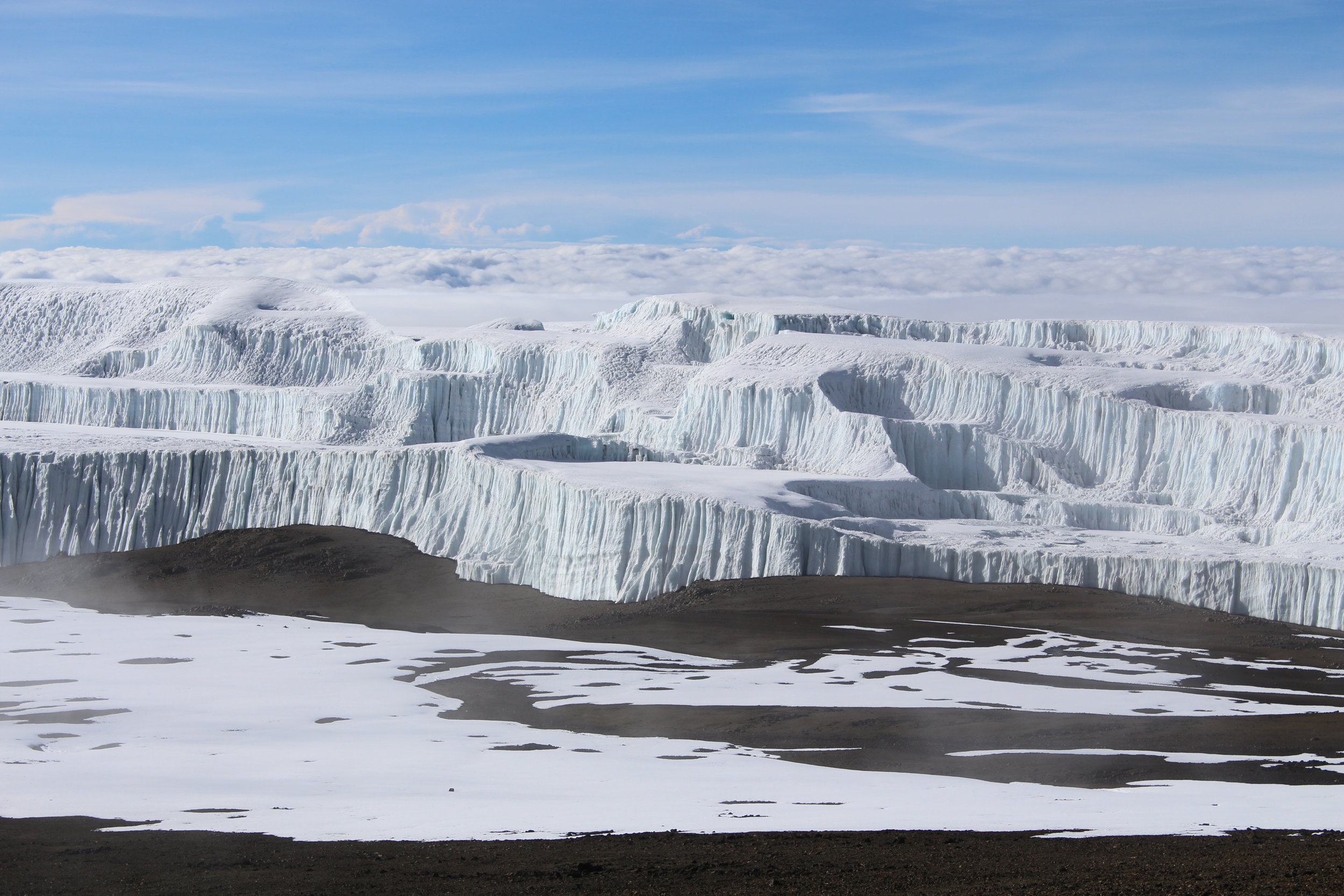 Exploring the glaciers on Mount Kilimanjaro