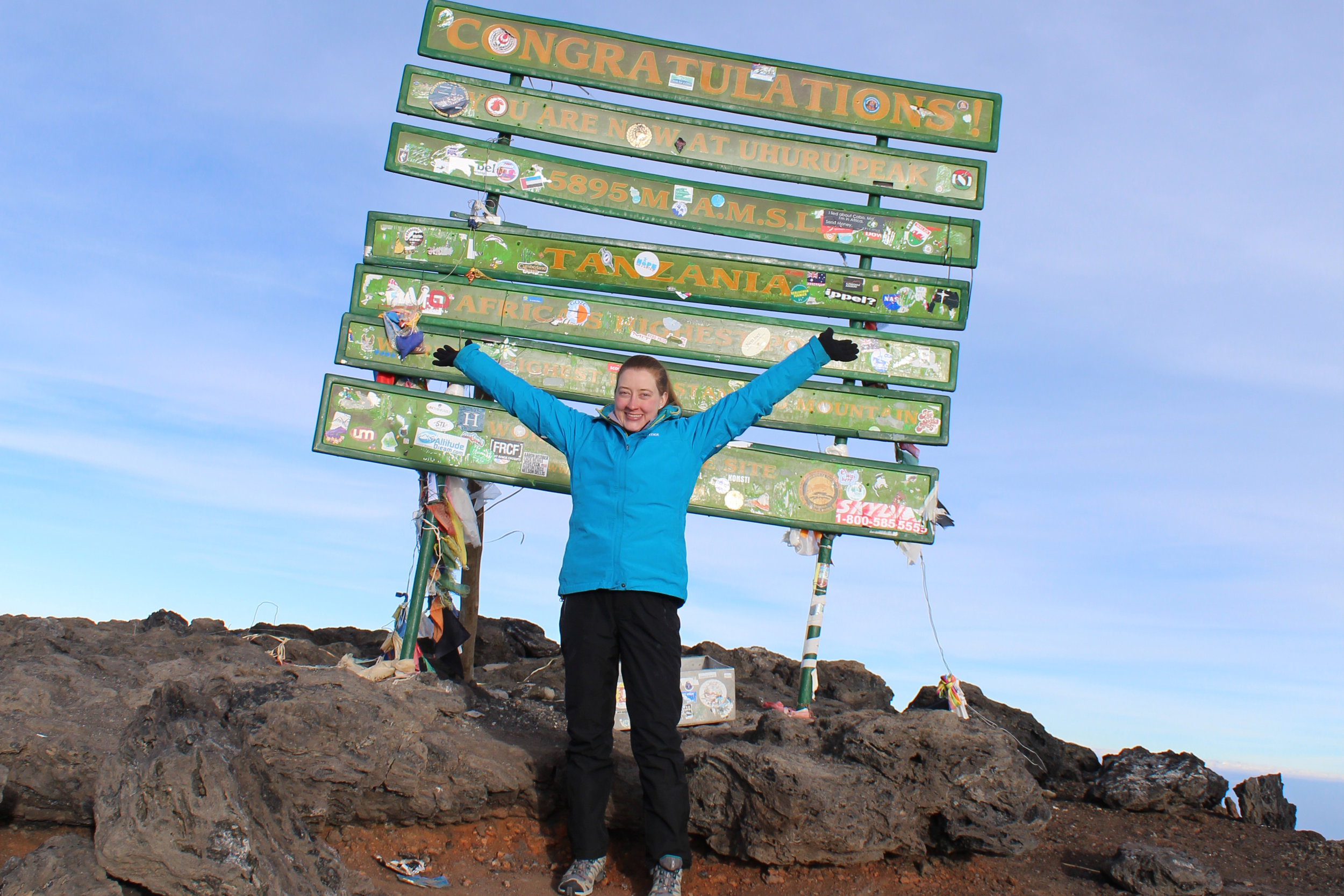 On the summit of Uruhu Peak
