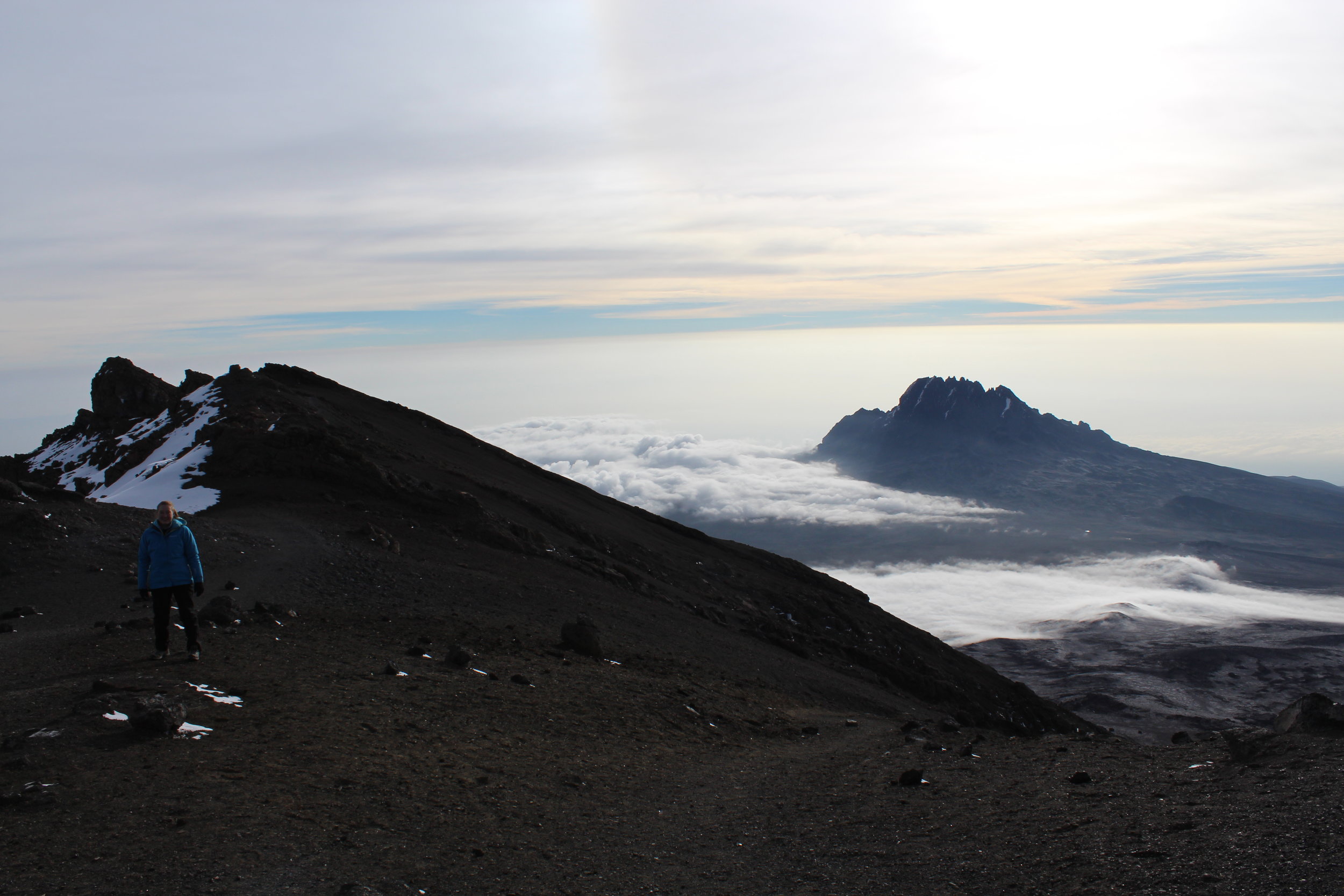 View from the summit of Kilimanjaro