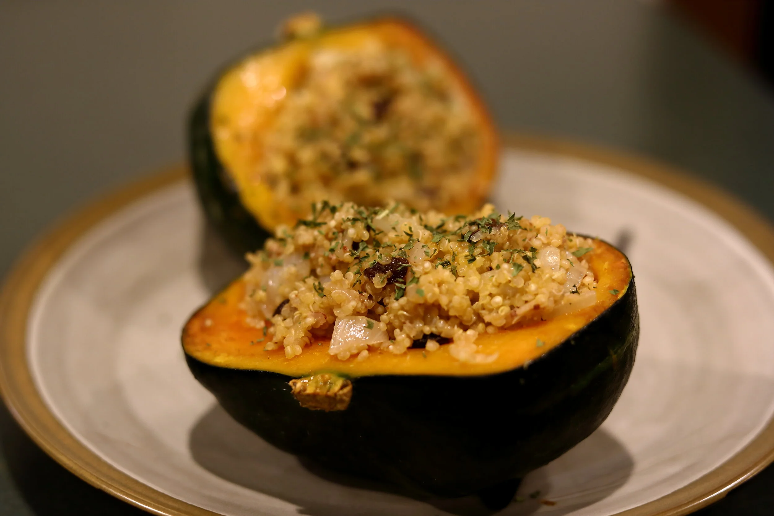 Quinoa-stuffed Acorn Squash