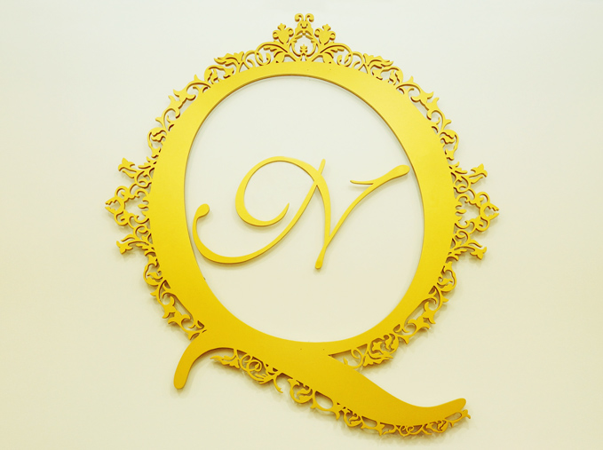 Queenie Nails, San Jose, CA Custom sign - laser cut and painted